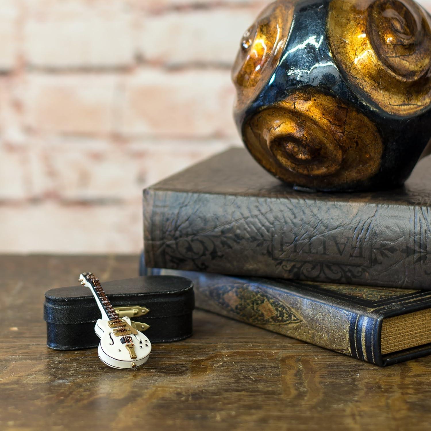 Réplica Miniatura Guitarra Eléctrica Broadway Gifts Blanca 3.81x7.62cm