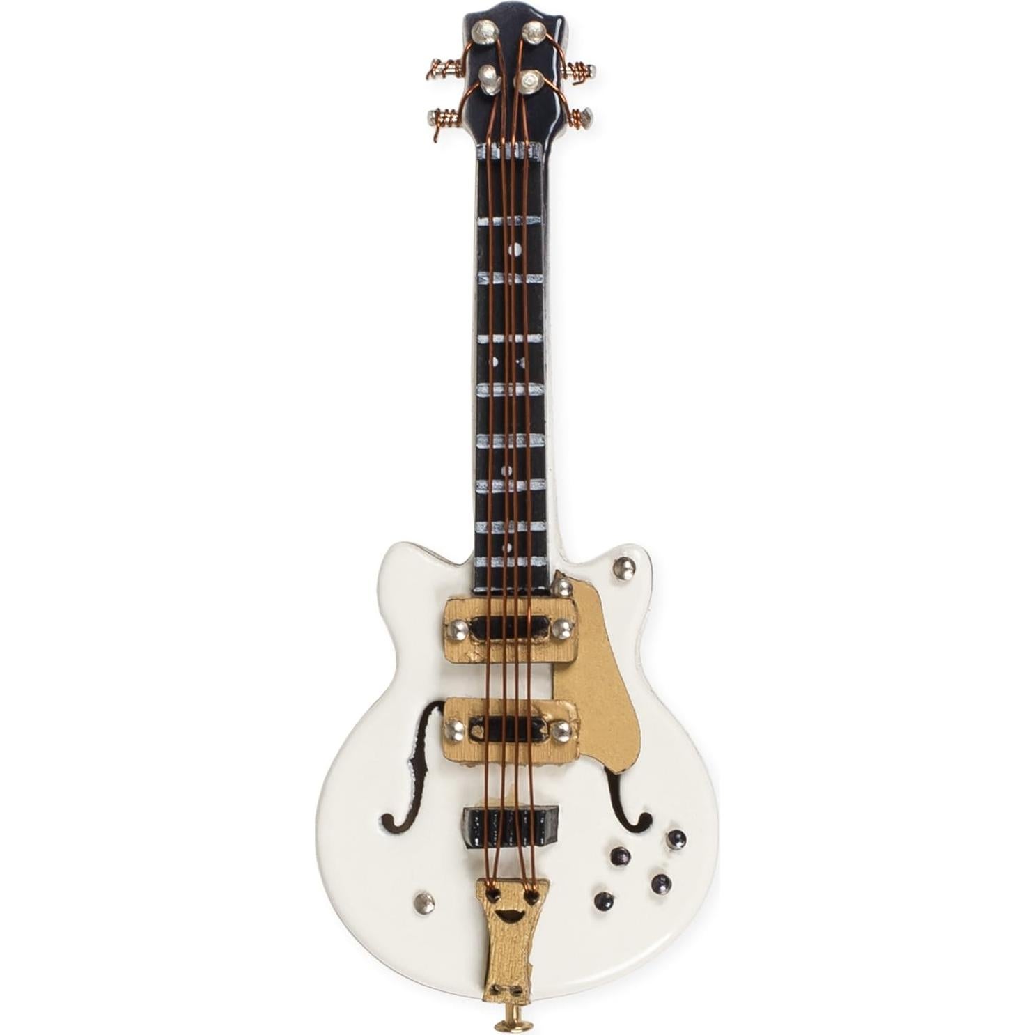 Réplica Miniatura Guitarra Eléctrica Broadway Gifts Blanca 3.81x7.62cm