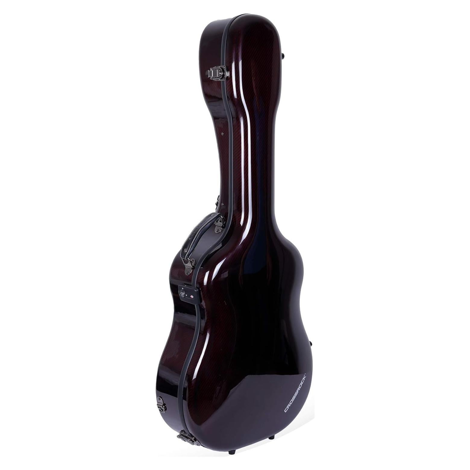 Estuche para guitarra Dreadnought Crossrock CRF6030DRD - Fibra de carbono, Rojo