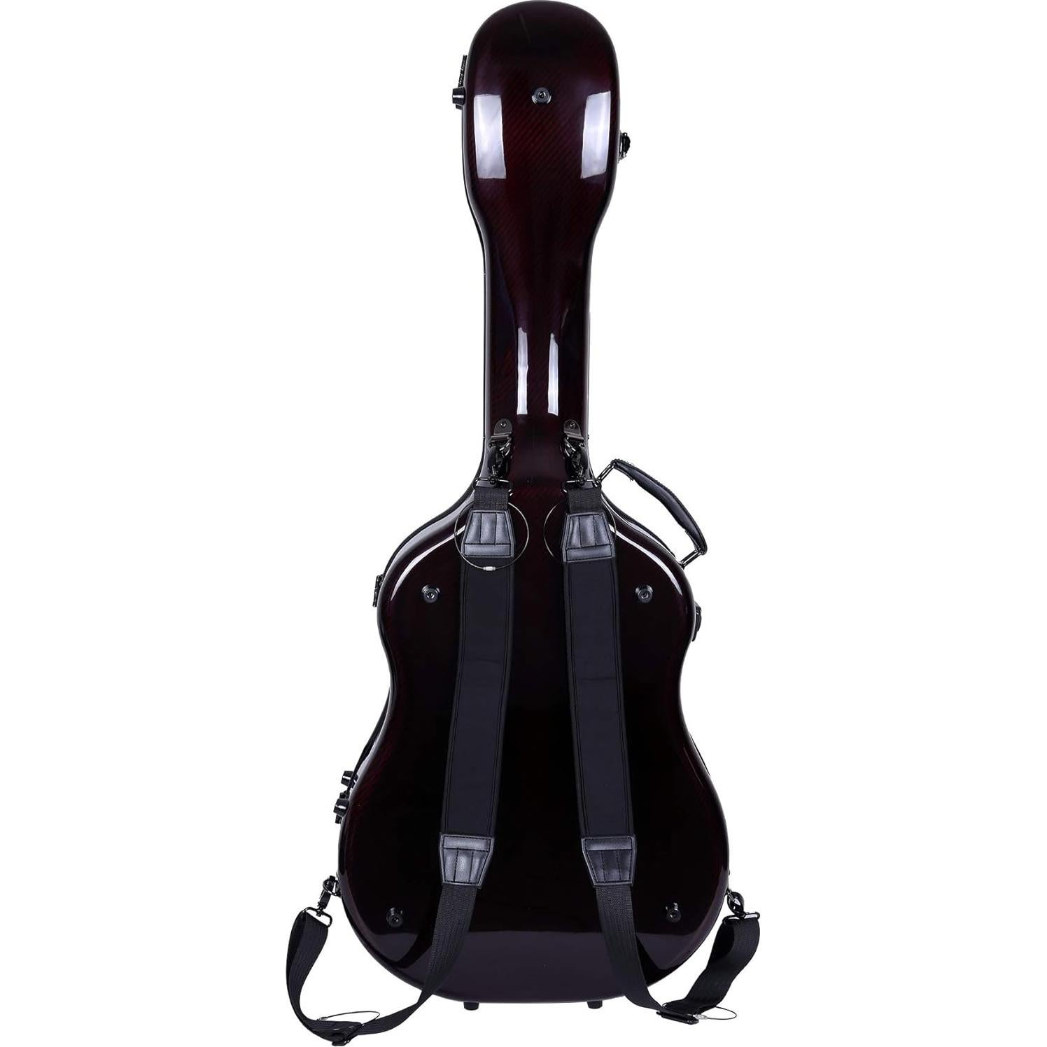 Estuche para guitarra Dreadnought Crossrock CRF6030DRD - Fibra de carbono, Rojo