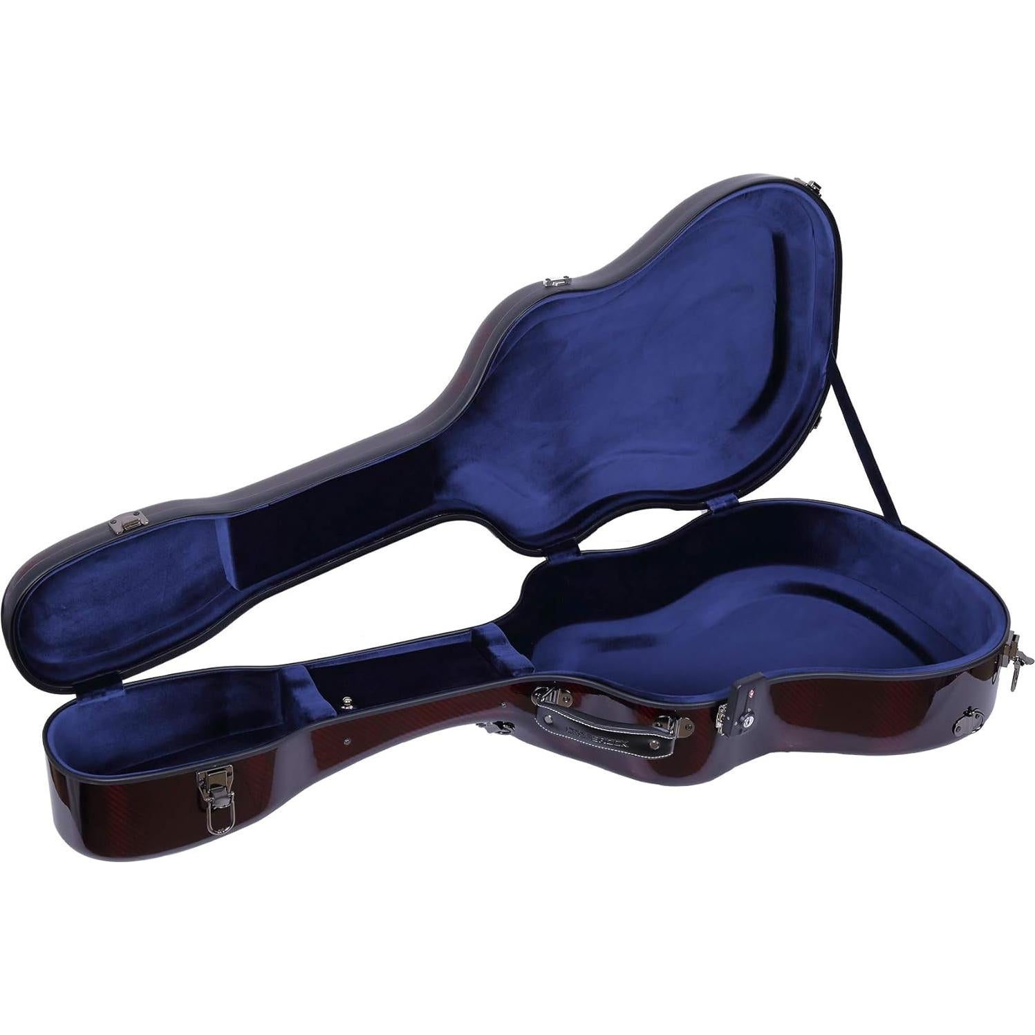 Estuche para guitarra Dreadnought Crossrock CRF6030DRD - Fibra de carbono, Rojo