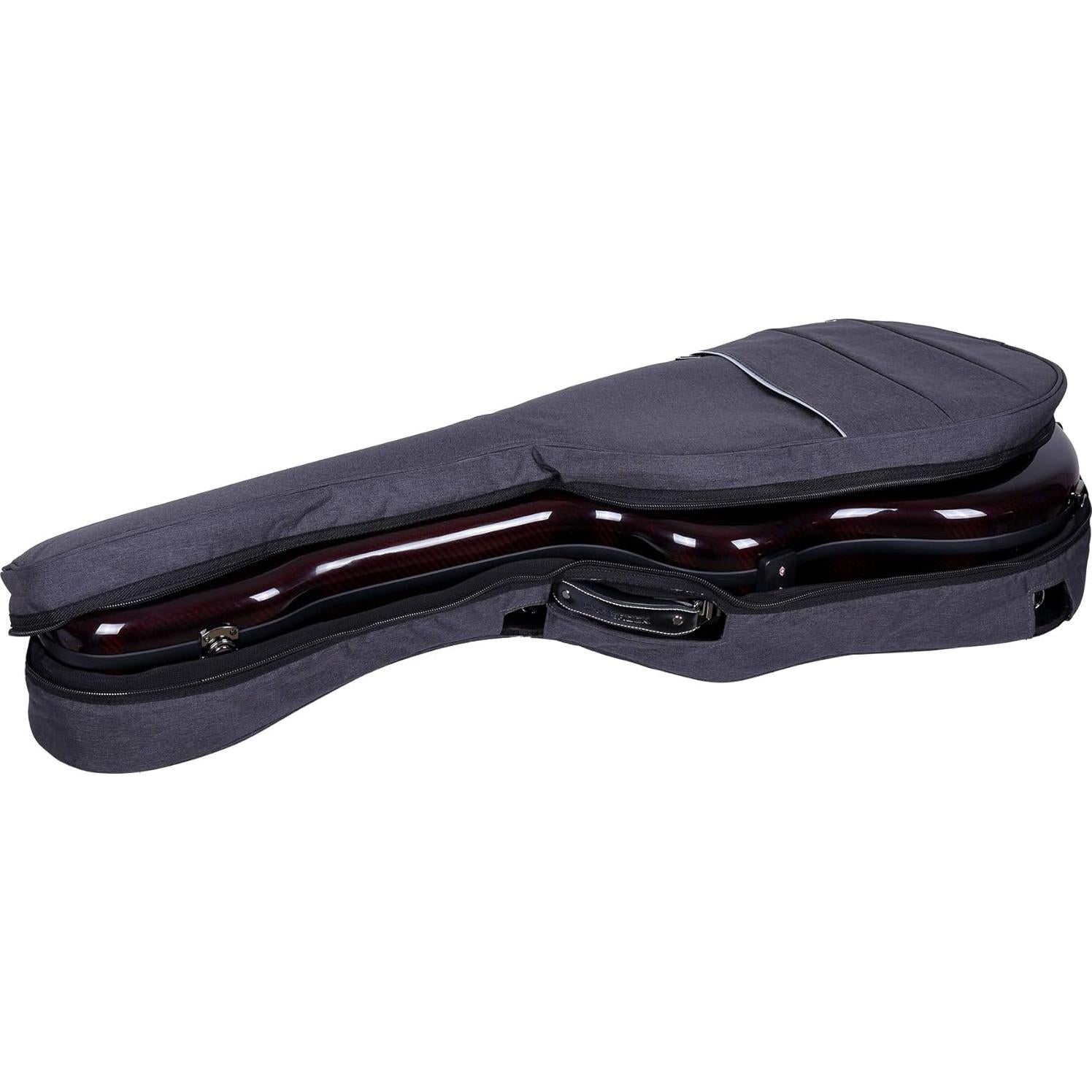 Estuche para guitarra Dreadnought Crossrock CRF6030DRD - Fibra de carbono, Rojo