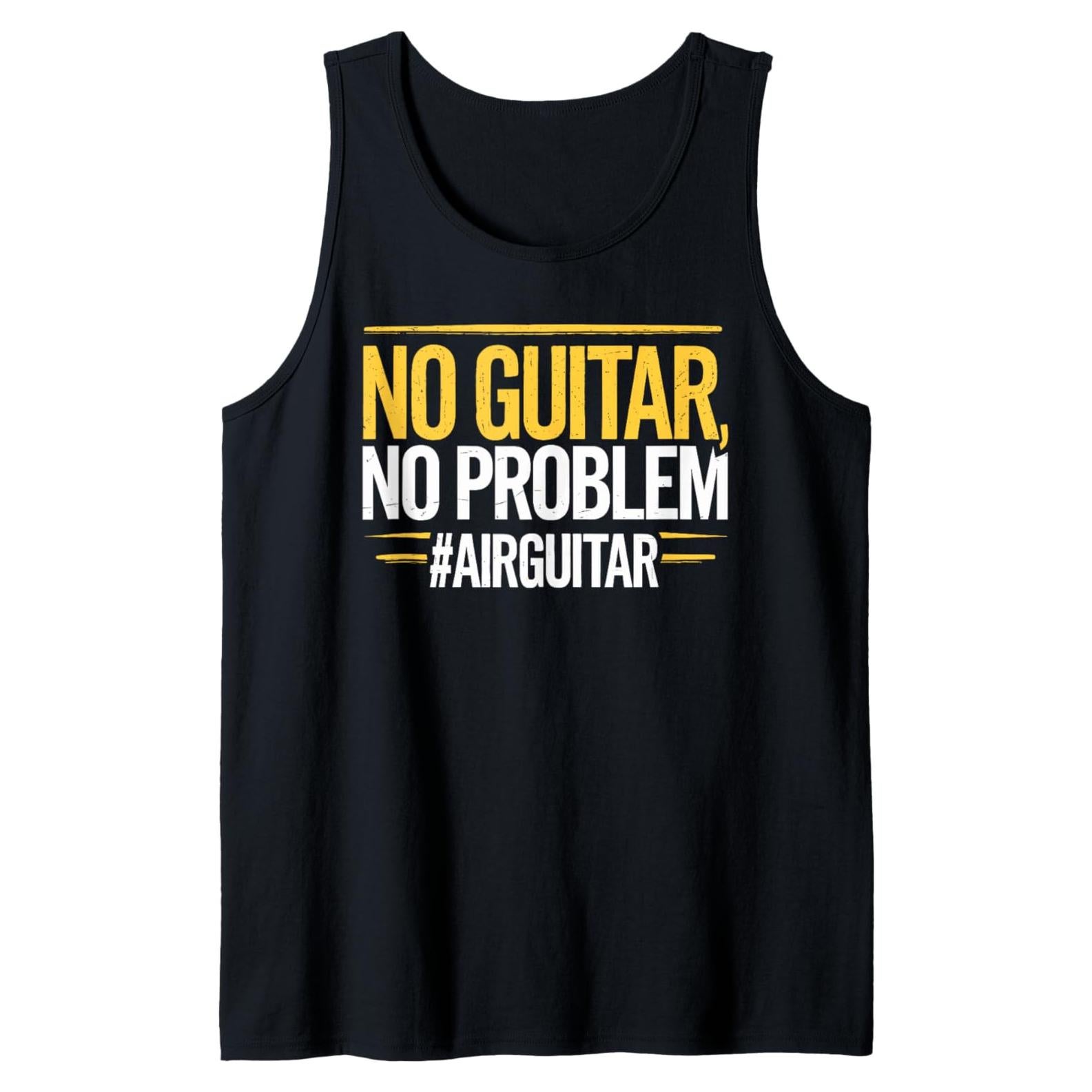 Camiseta sin mangas para hombres Guitarra de Aire Diseño Divertido