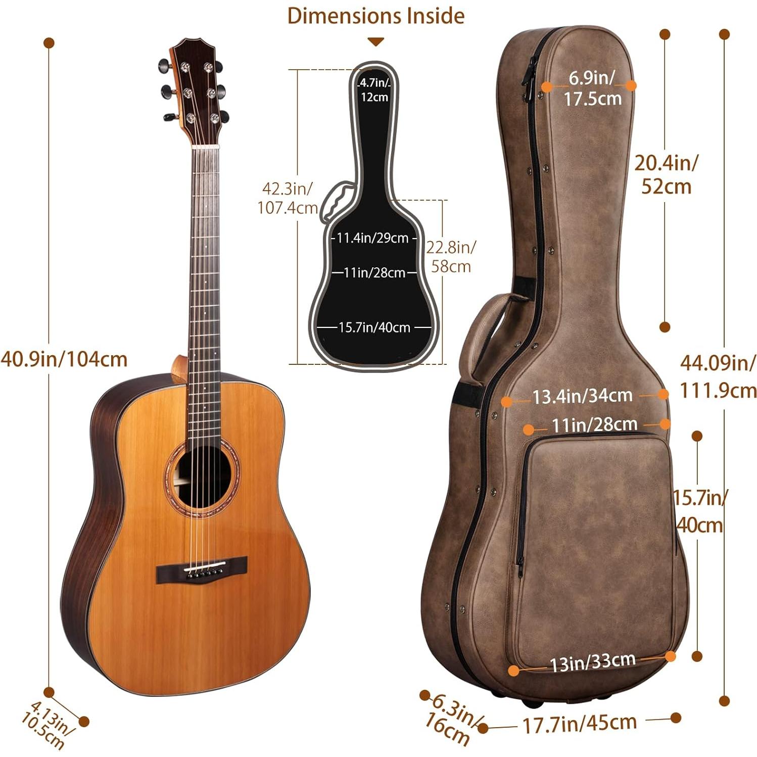 Funda Dura para Guitarra Acústica CAHAYA 40" Impermeable