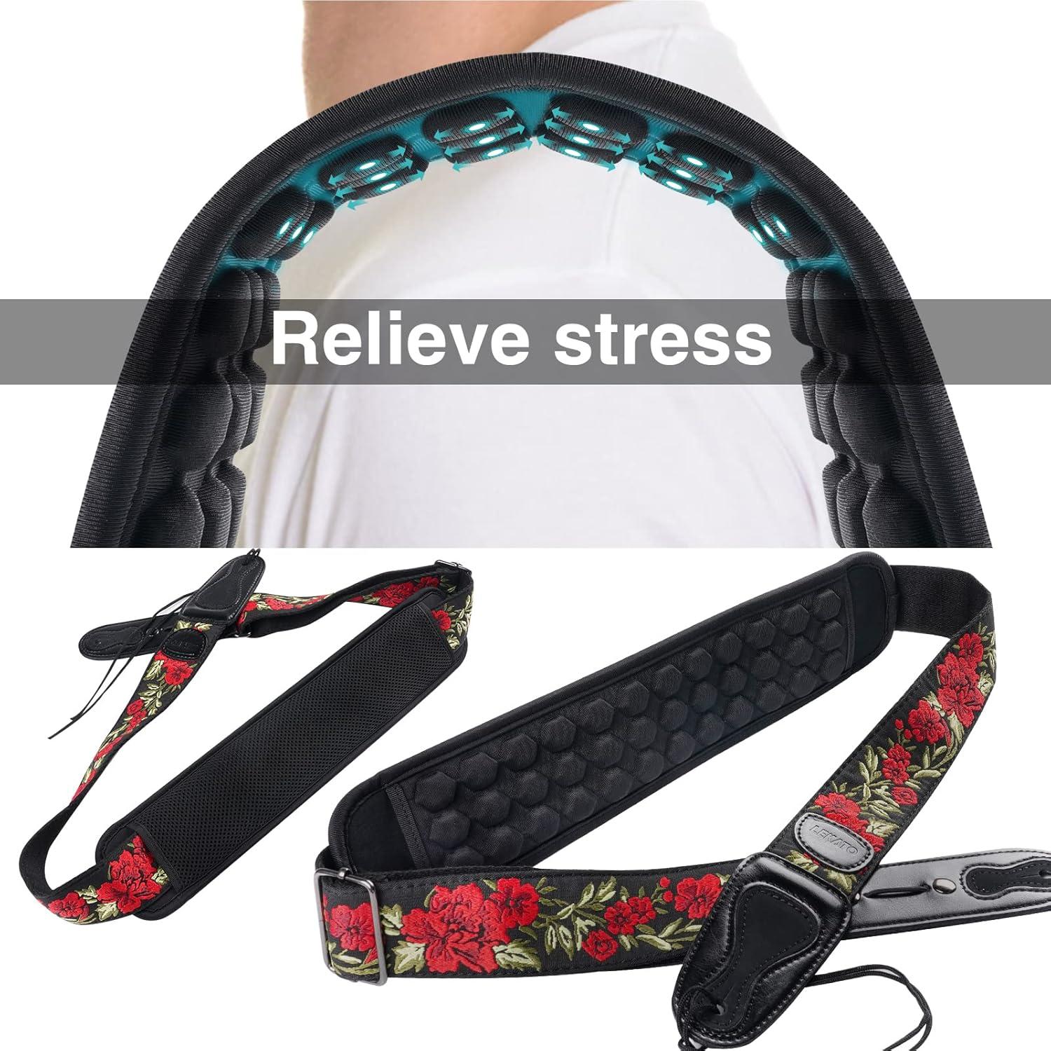 Almohadilla de Correa de Guitarra LEKATO Acolchada 6.86 cm