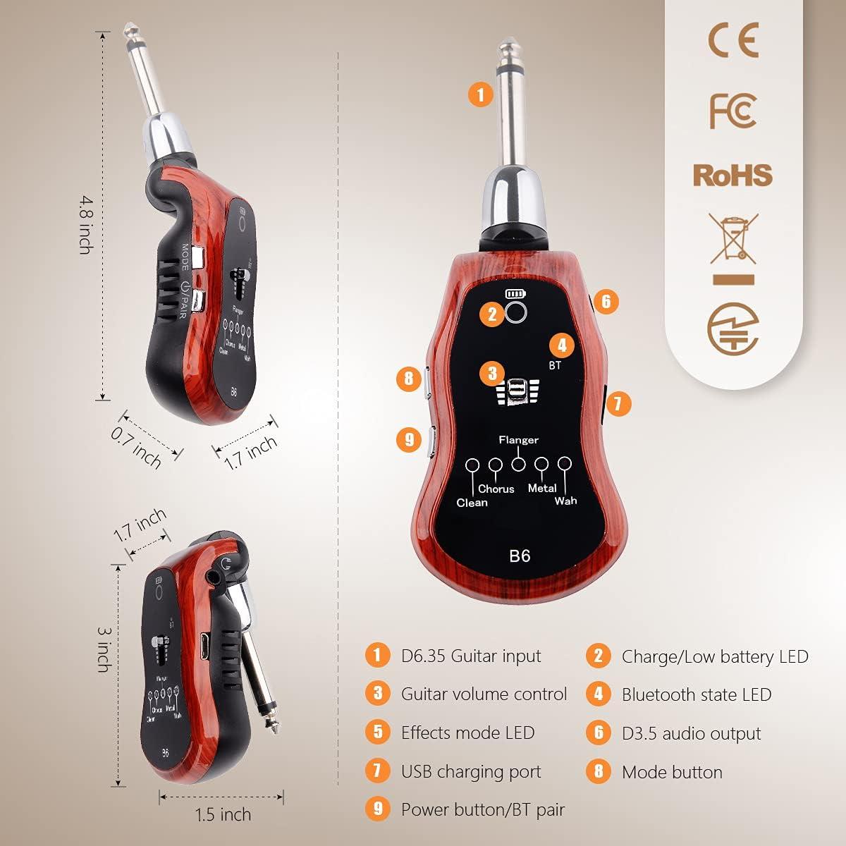 Amplificador de auriculares KITHOUSE B6 para guitarra eléctrica