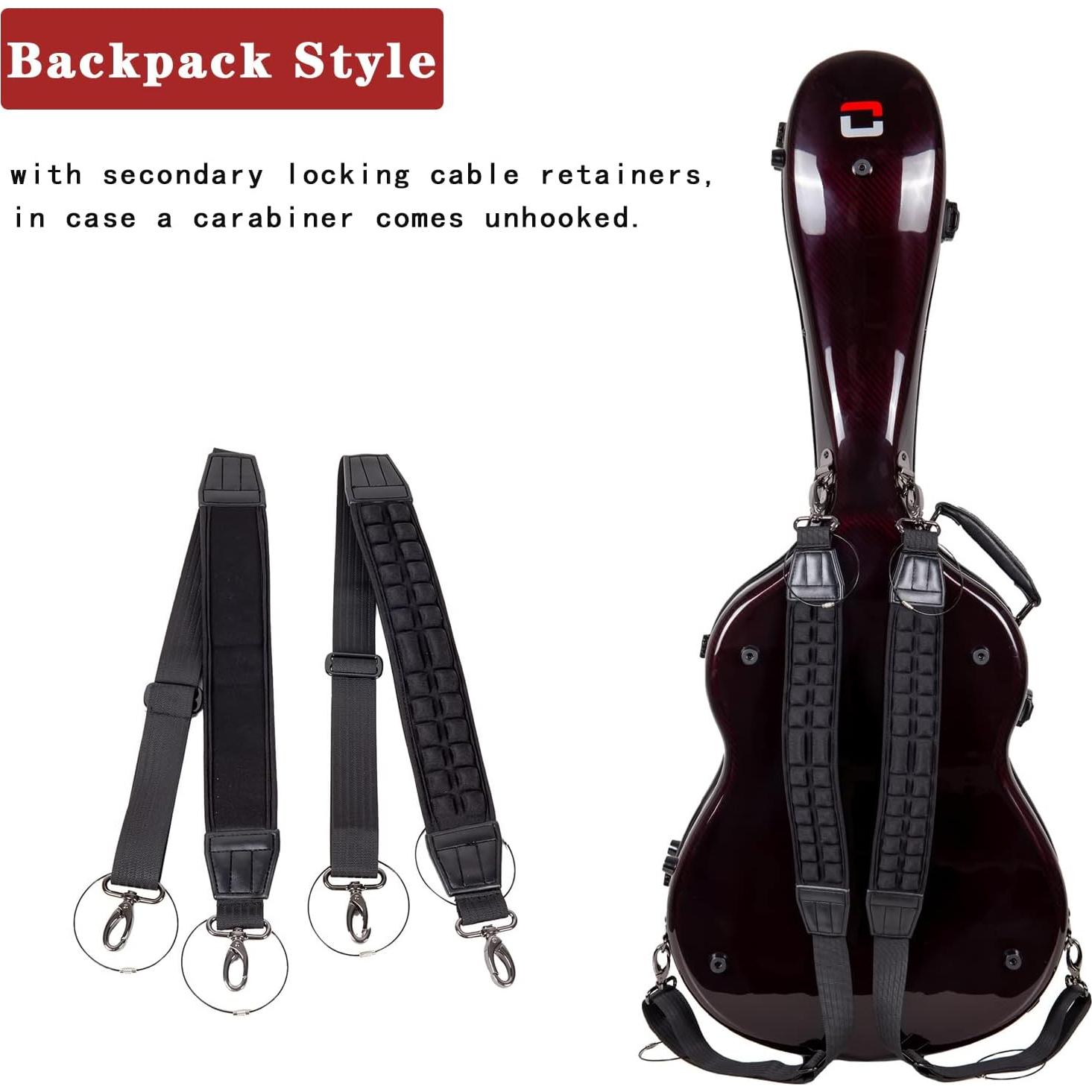 Funda de Guitarra Clásica Crossrock 4/4 Carbono Rojo México