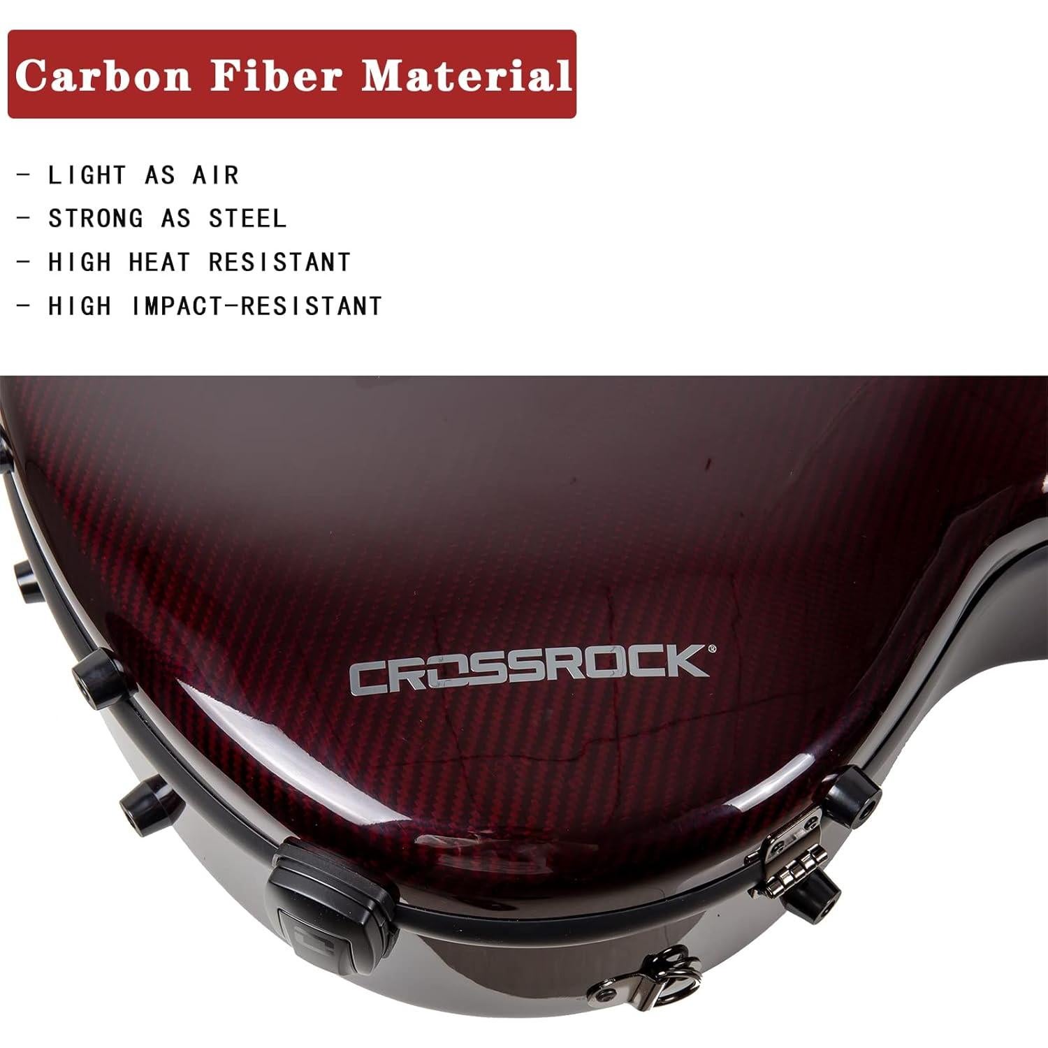 Funda de Guitarra Clásica Crossrock 4/4 Carbono Rojo México