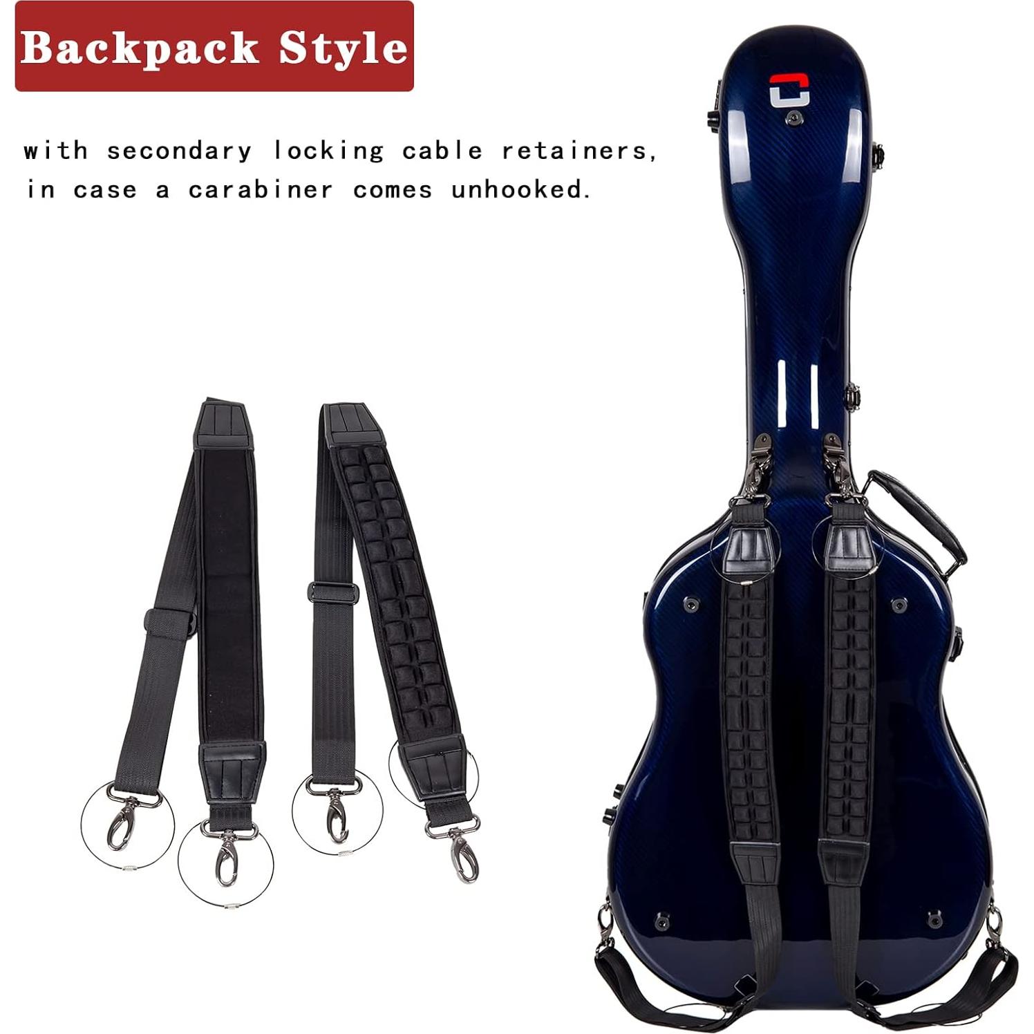 Estuche de guitarra Dreadnought Crossrock CRF6030DBL - Fibra de carbono azul