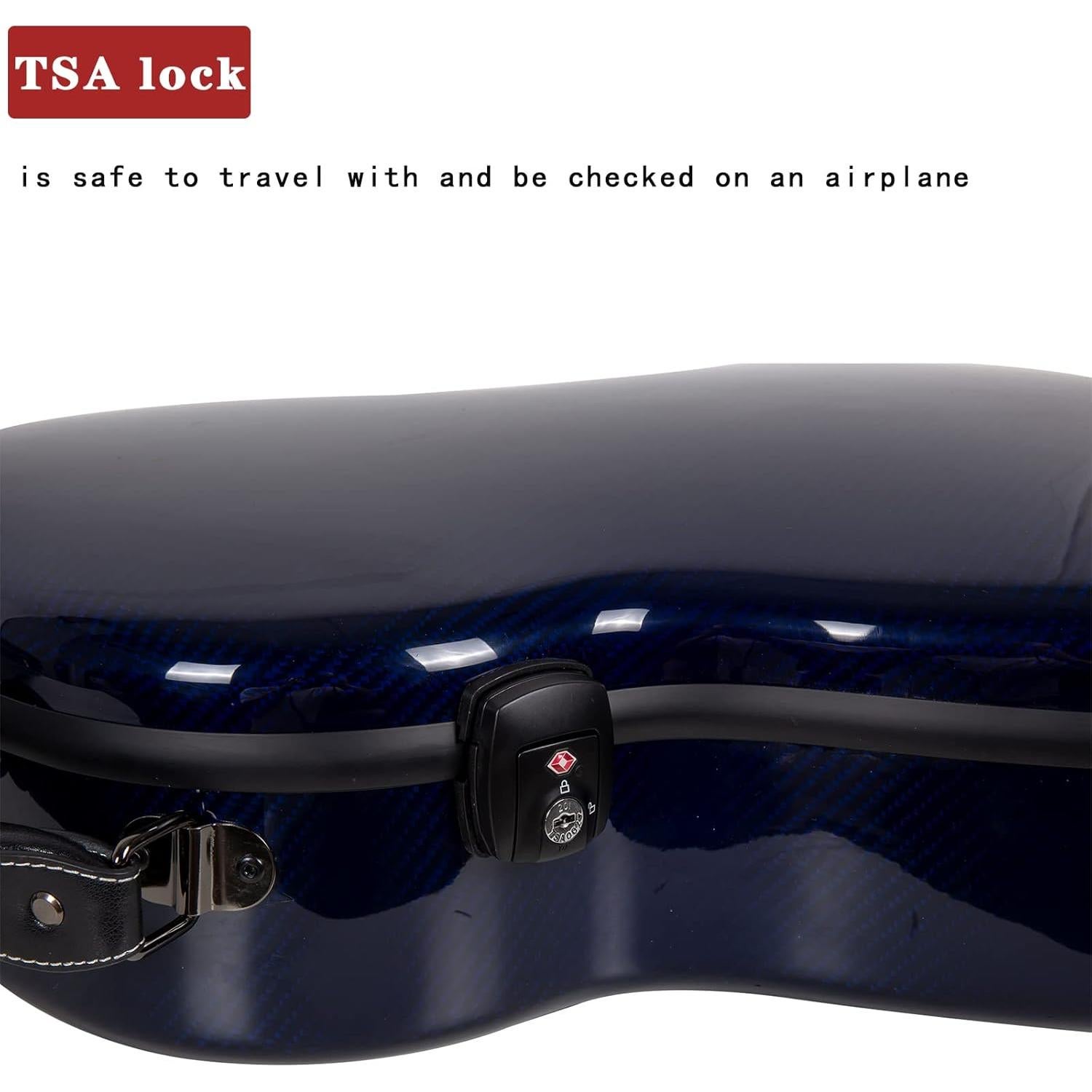 Estuche de guitarra Dreadnought Crossrock CRF6030DBL - Fibra de carbono azul