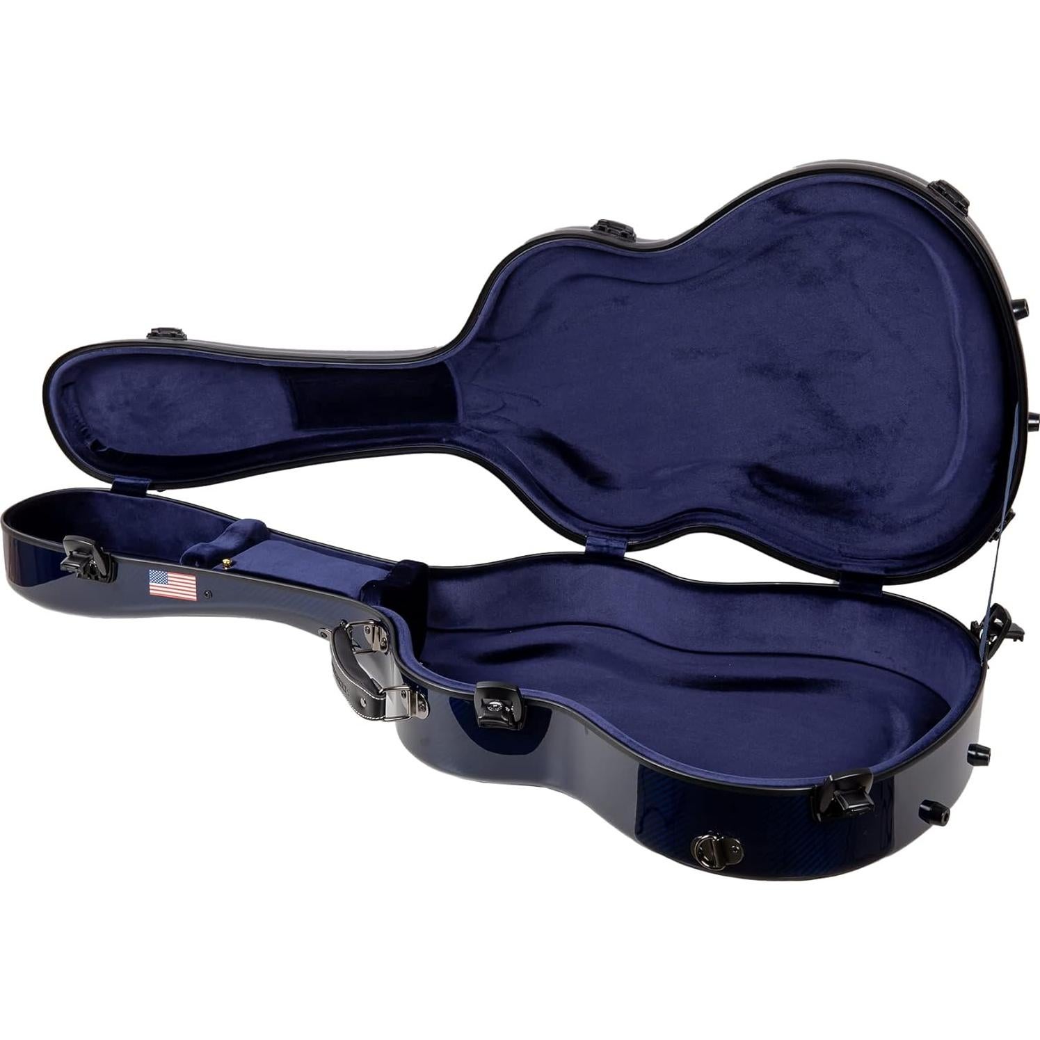 Estuche para guitarra clásica Crossrock CRF6030CBL - Fibra de carbono azul