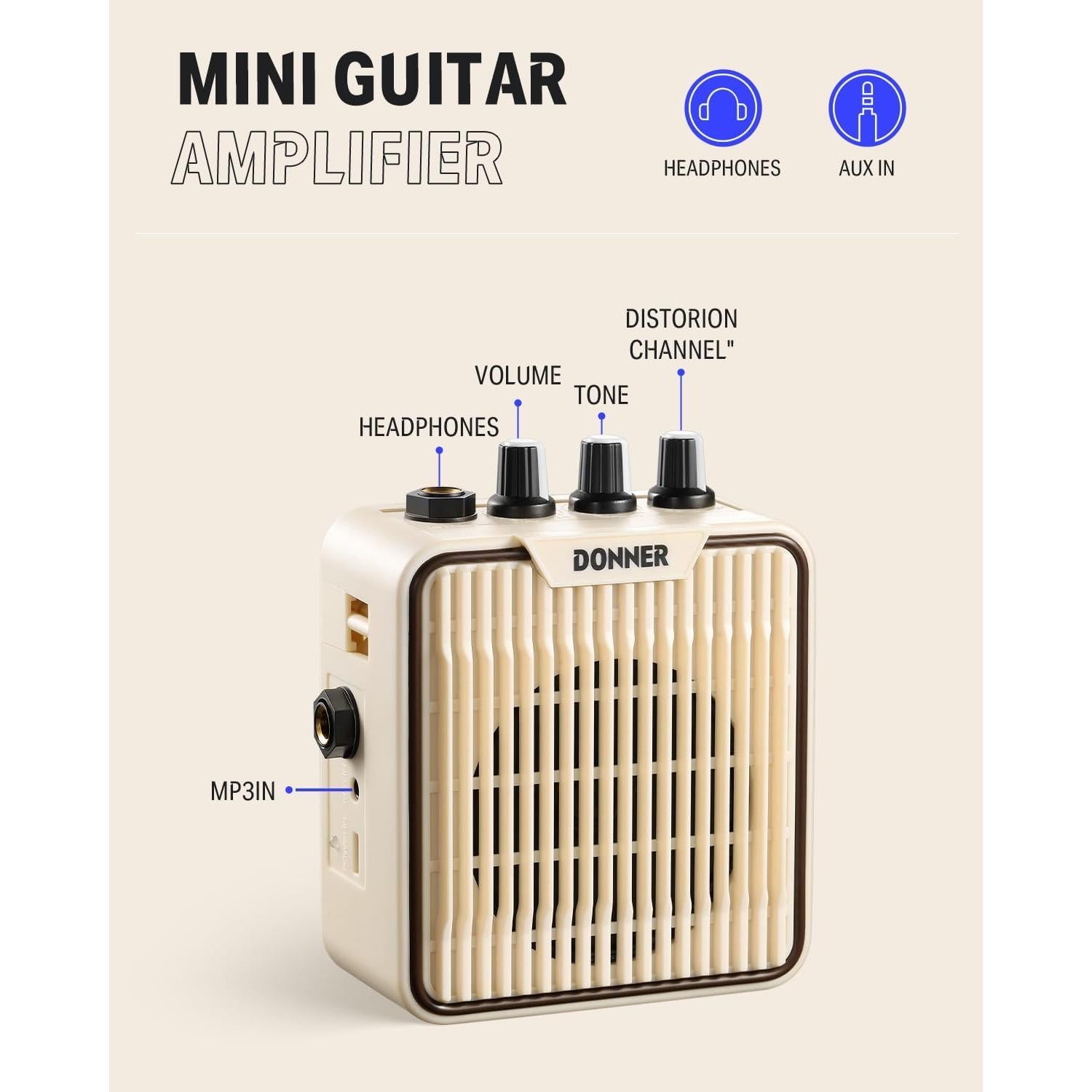 Guitarra Eléctrica Infantil Donner ST 30" Roja para Principiantes