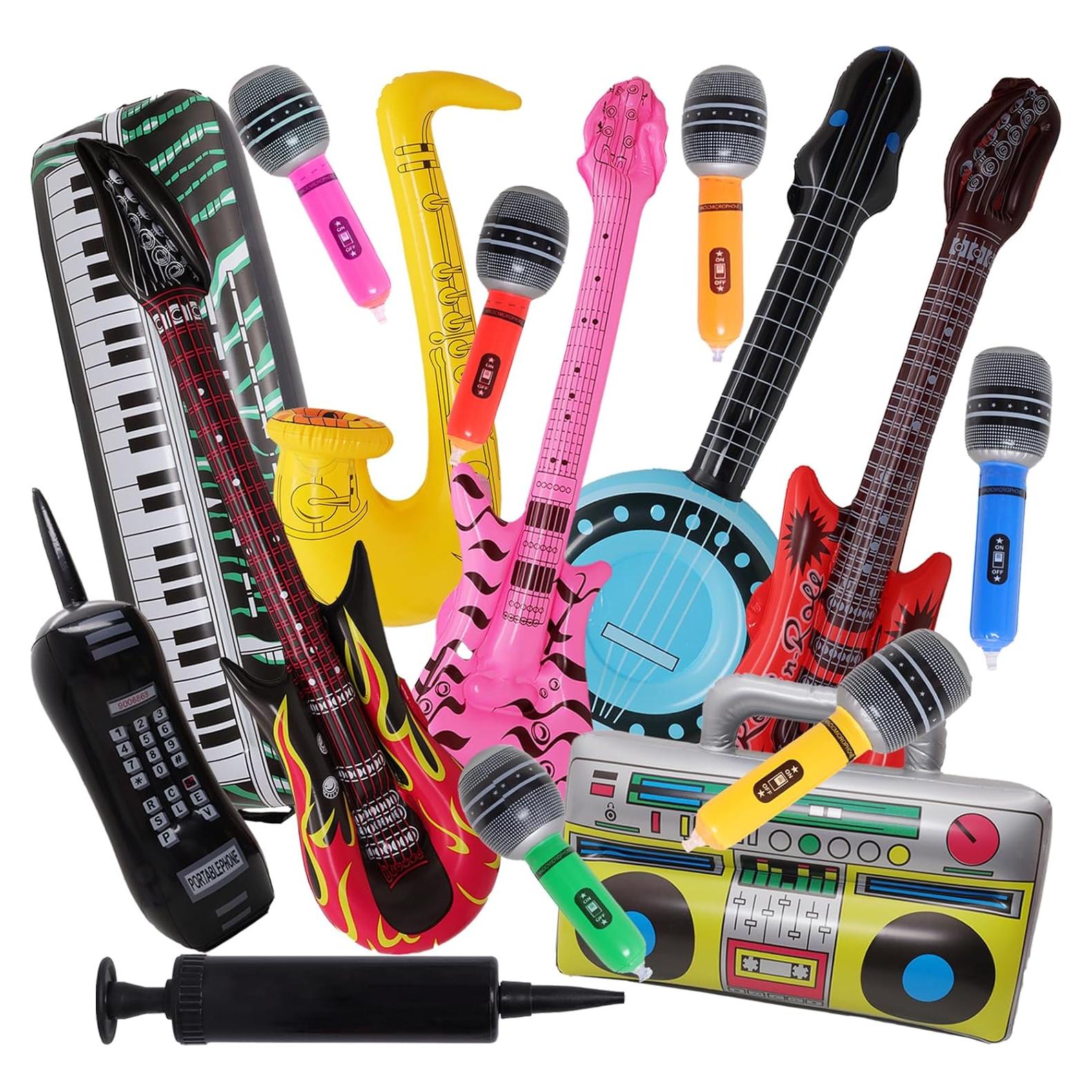 Set de Juguetes Inflables Fumwase 15 Piezas Fiesta Rock