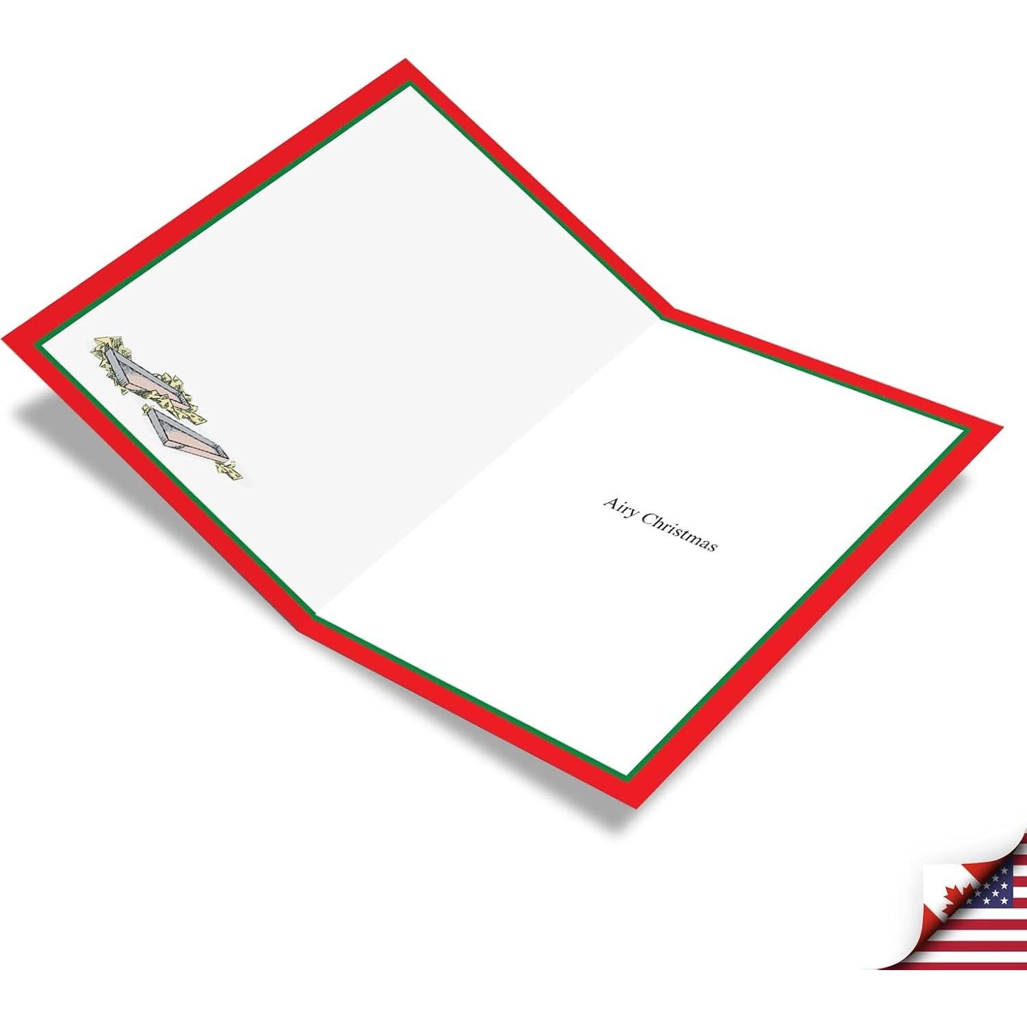 Caja de 12 Tarjetas de Navidad NobleWorks - Guitarra de Aire