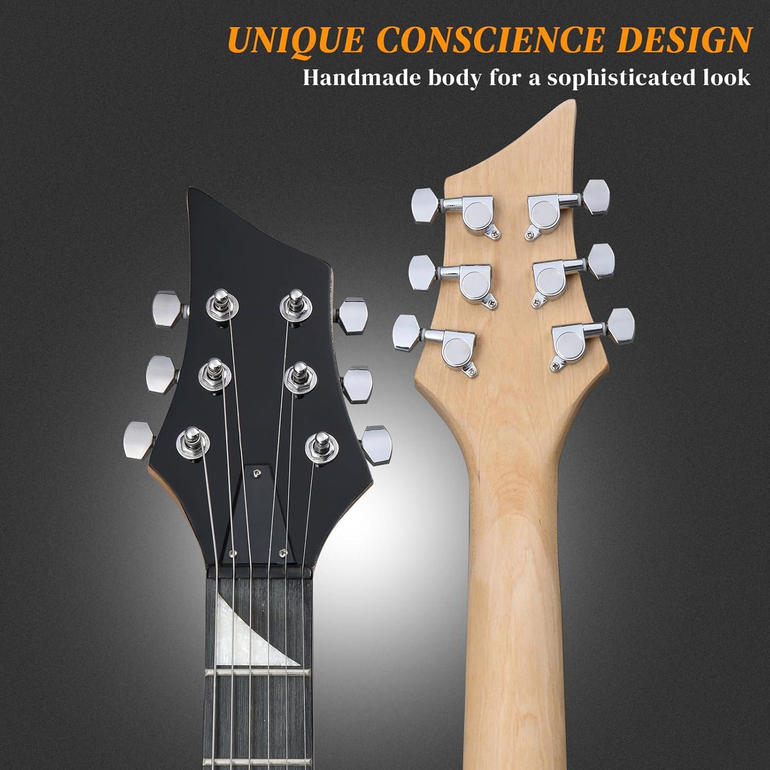 Kit de Guitarra Eléctrica Ktaxon 39" Negro Relámpago HSH