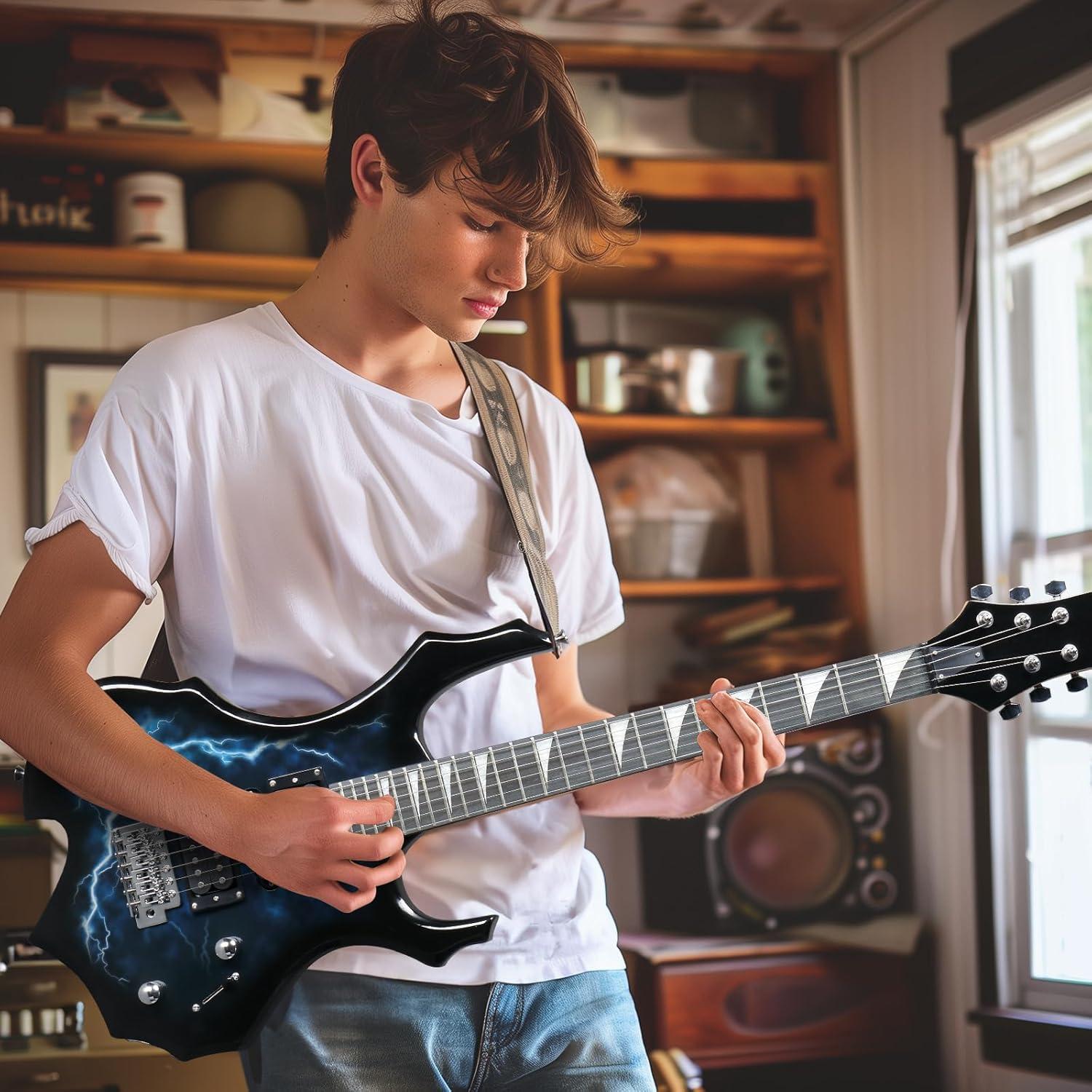 Kit de Guitarra Eléctrica Ktaxon 39" Negro Relámpago HSH