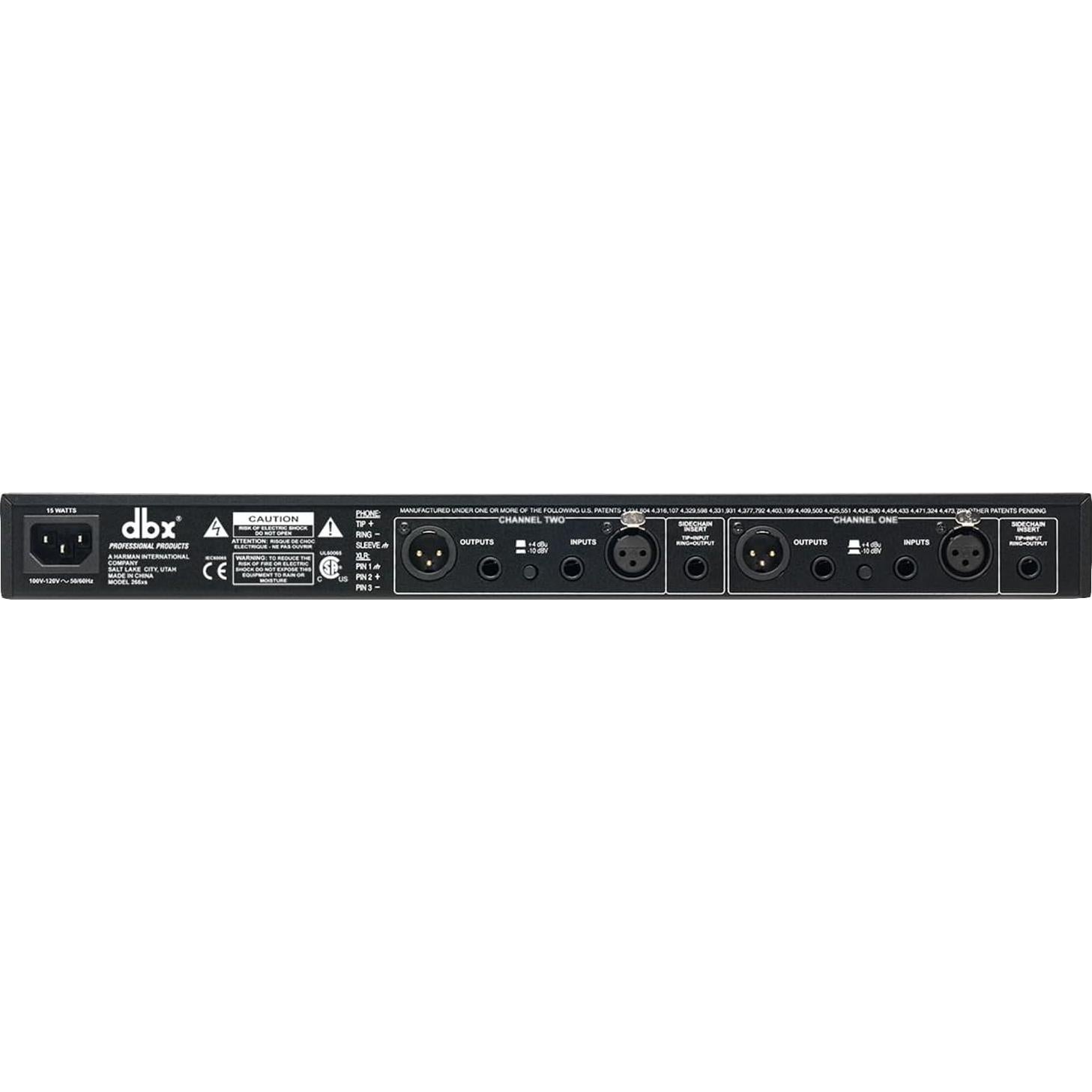 Compresor de Audio dbx 266xs Profesional 1U Plata