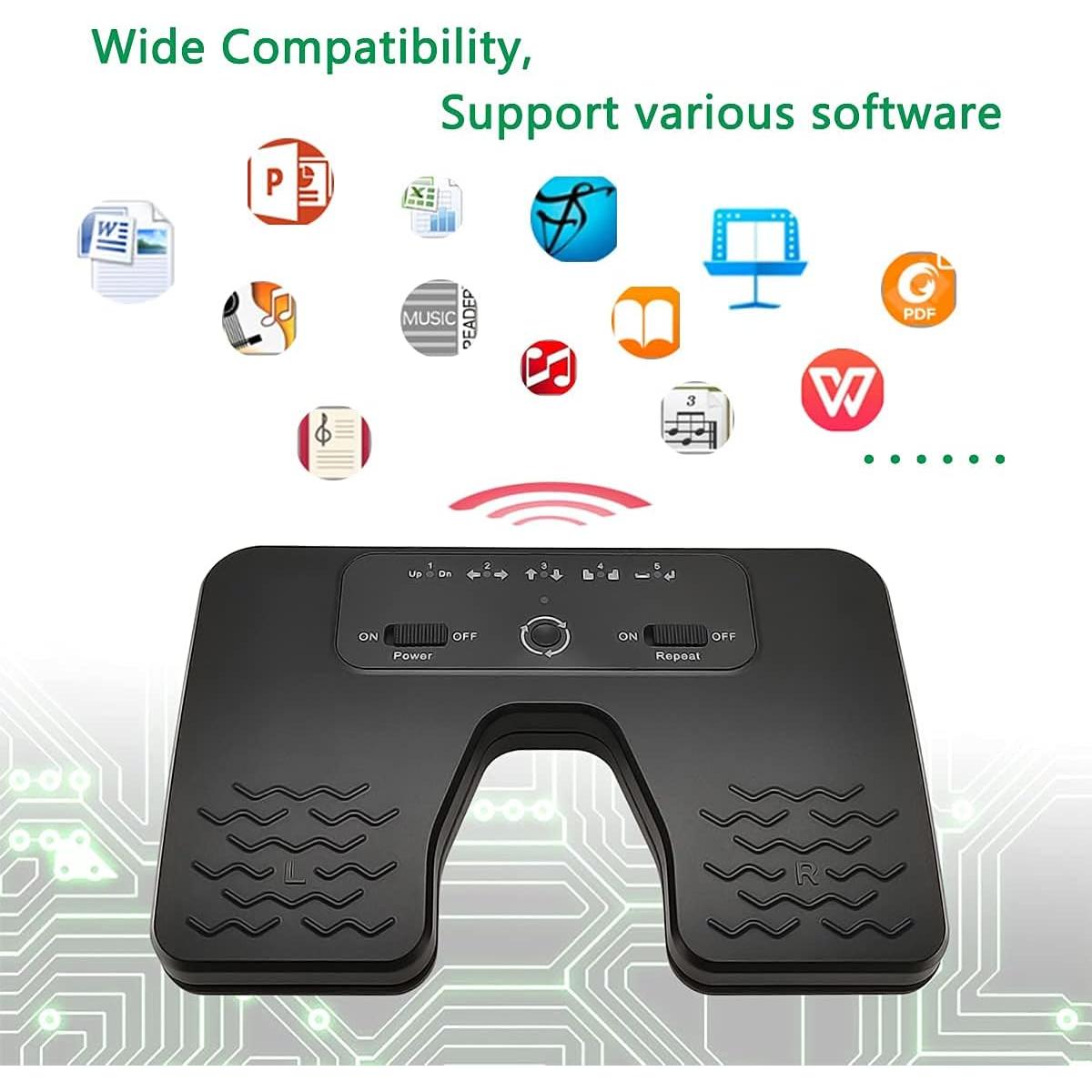 Pedal Inalámbrico Doble Turner de Página Yueyinpu Clásico