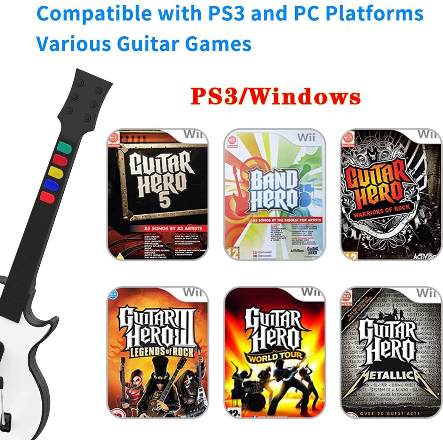 Controlador Inalámbrico DOYO Guitarra para Guitar Hero PS3/PC - 5 Teclas