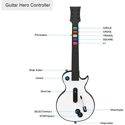 Controlador Inalámbrico DOYO Guitarra para Guitar Hero PS3/PC - 5 Teclas