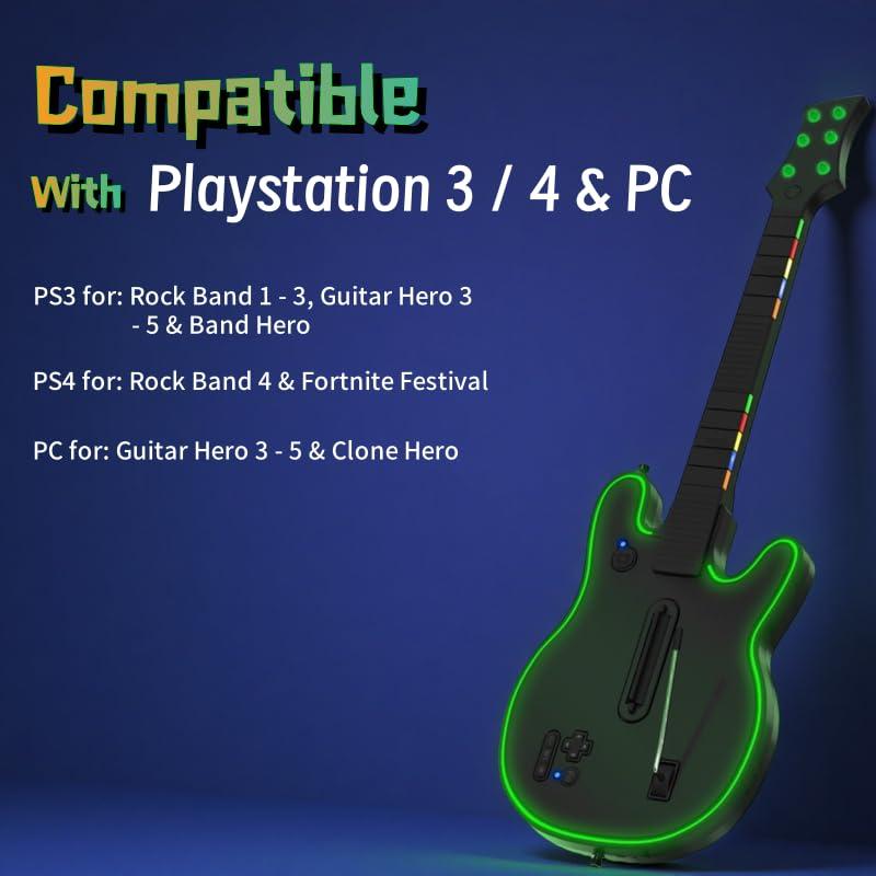 Controlador de guitarra inalámbrico Lyvix para PS4/PS3/PC