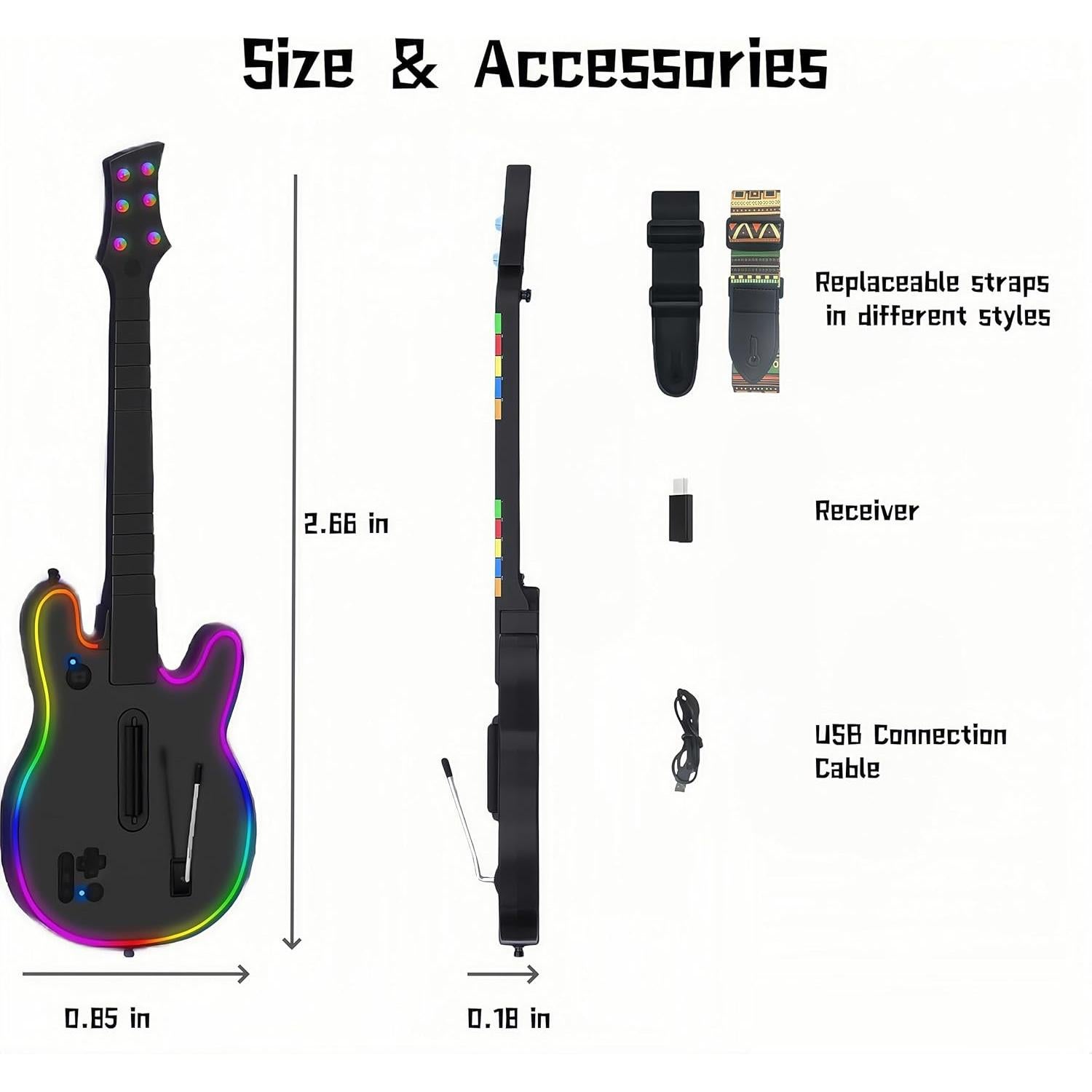 Controlador de guitarra inalámbrico Lyvix para PS4/PS3/PC