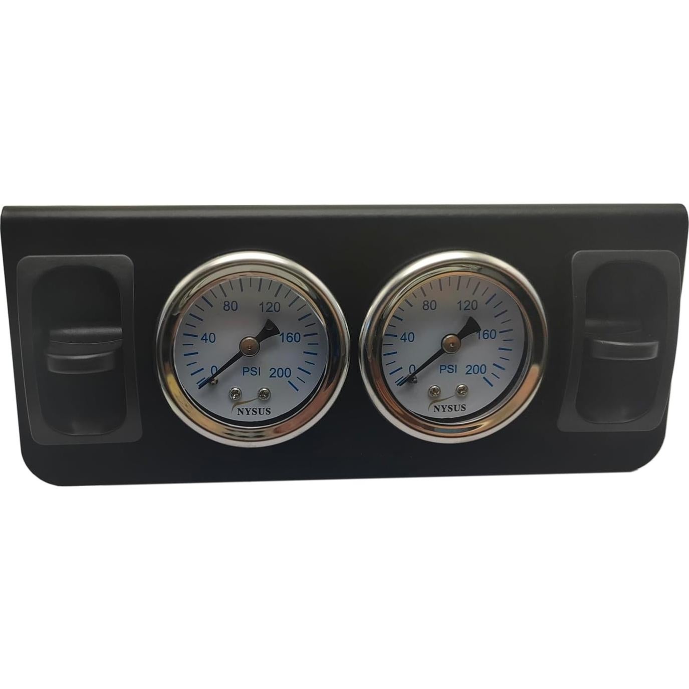 Medidor de Aire Doble NYSUS 200 psi con Válvula de Paleta