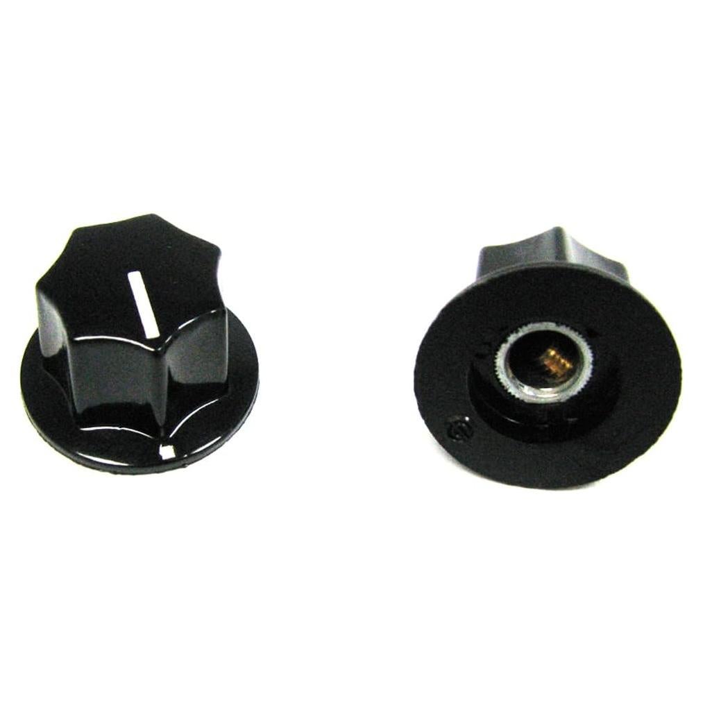 Perillas de Potenciómetro C. B. Gitty 2 Piezas Negro 6mm