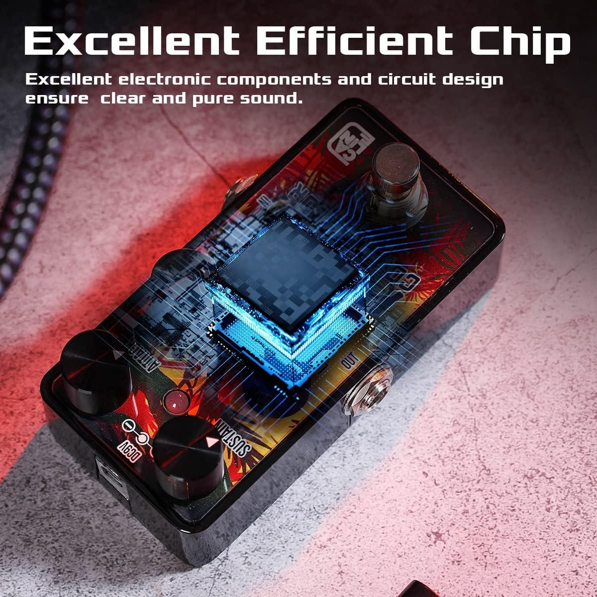 Pedal Compresor Analógico Mini Caline G012 para Guitarra