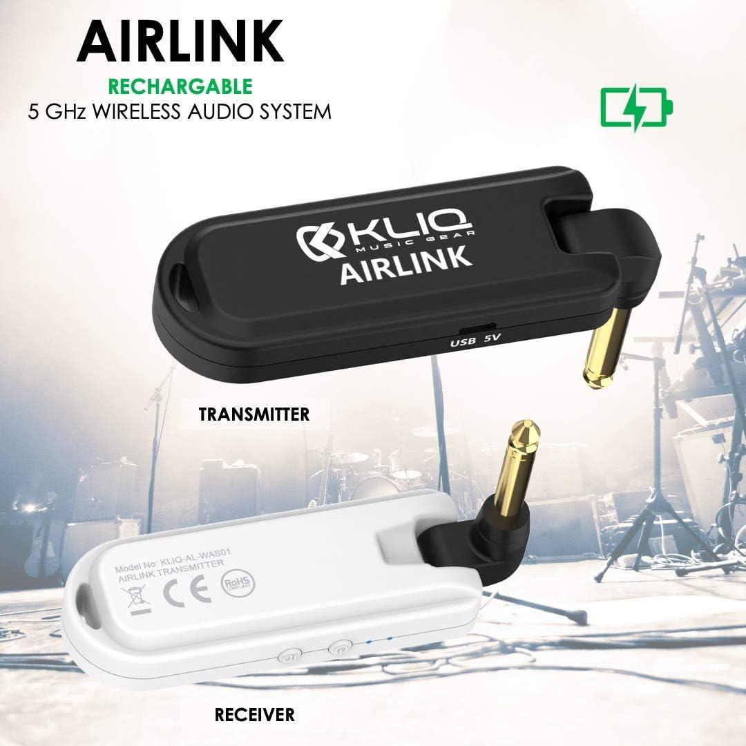 Sistema Inalámbrico de Guitarra KLIQ Airlink 5.8 GHz Recargable