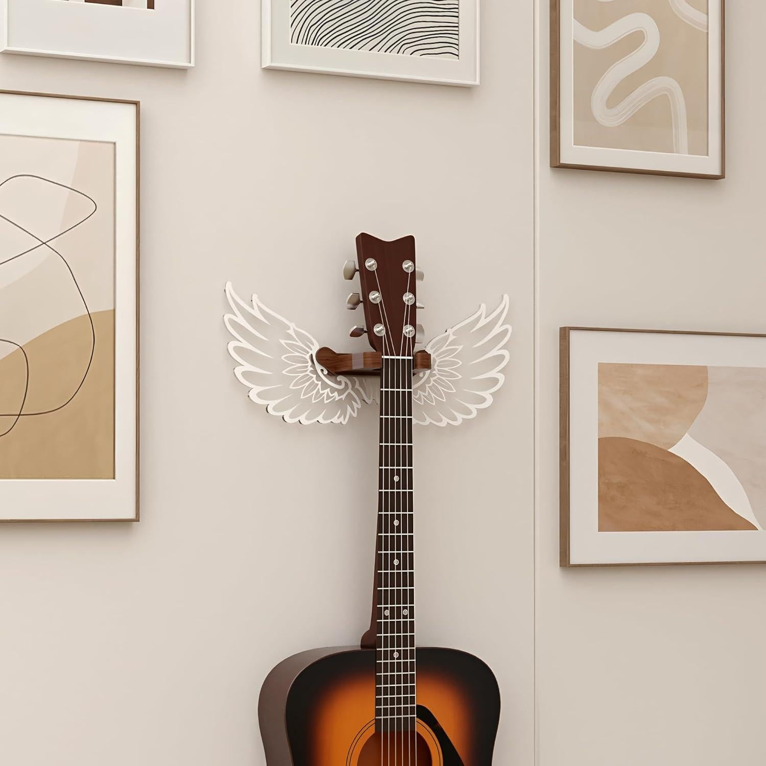 Soporte de guitarra montado en pared CoolGift Mart con luces LED