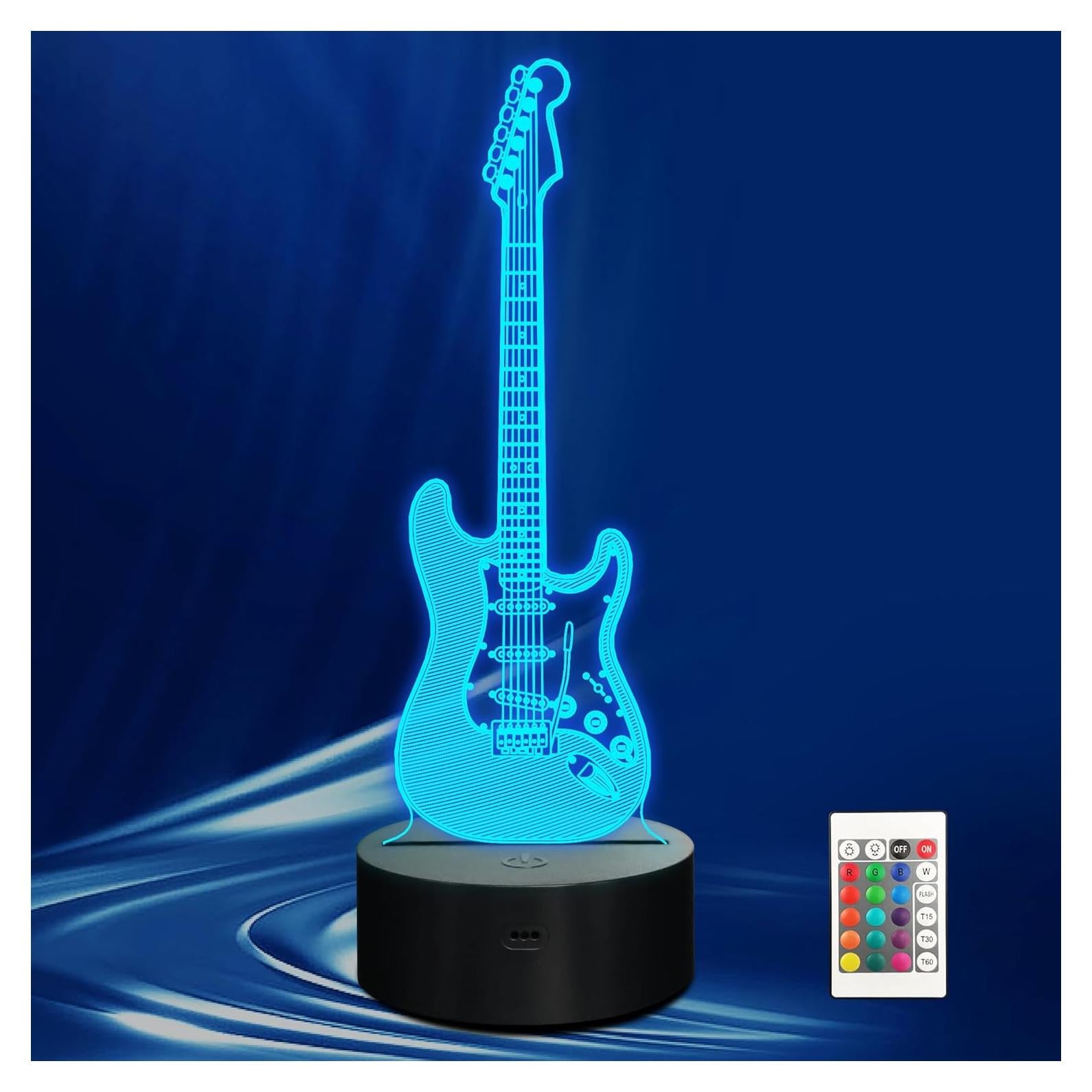 Luz Nocturna 3D LED Guitarra Eléctrica CoolGift Mart