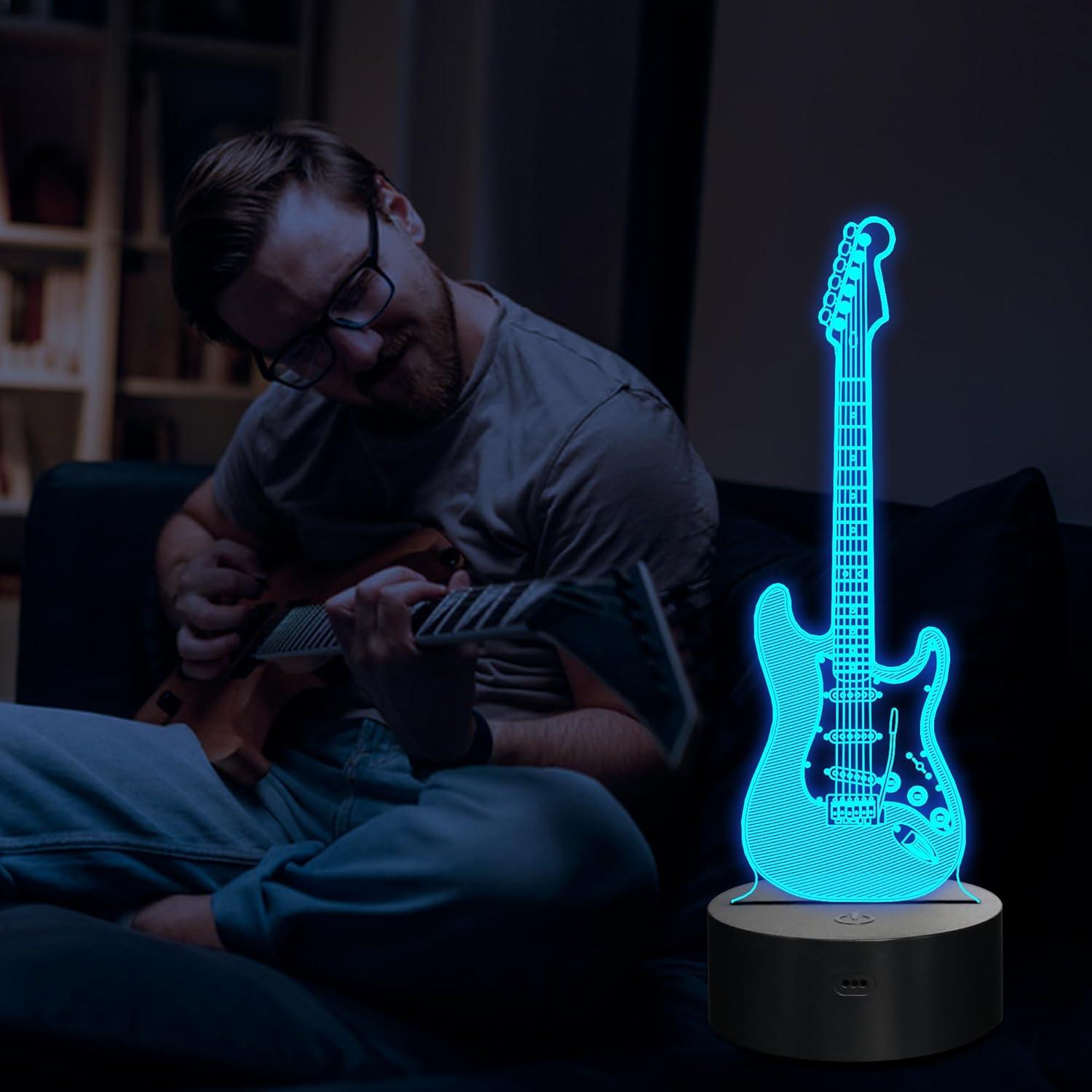 Luz Nocturna 3D LED Guitarra Eléctrica CoolGift Mart