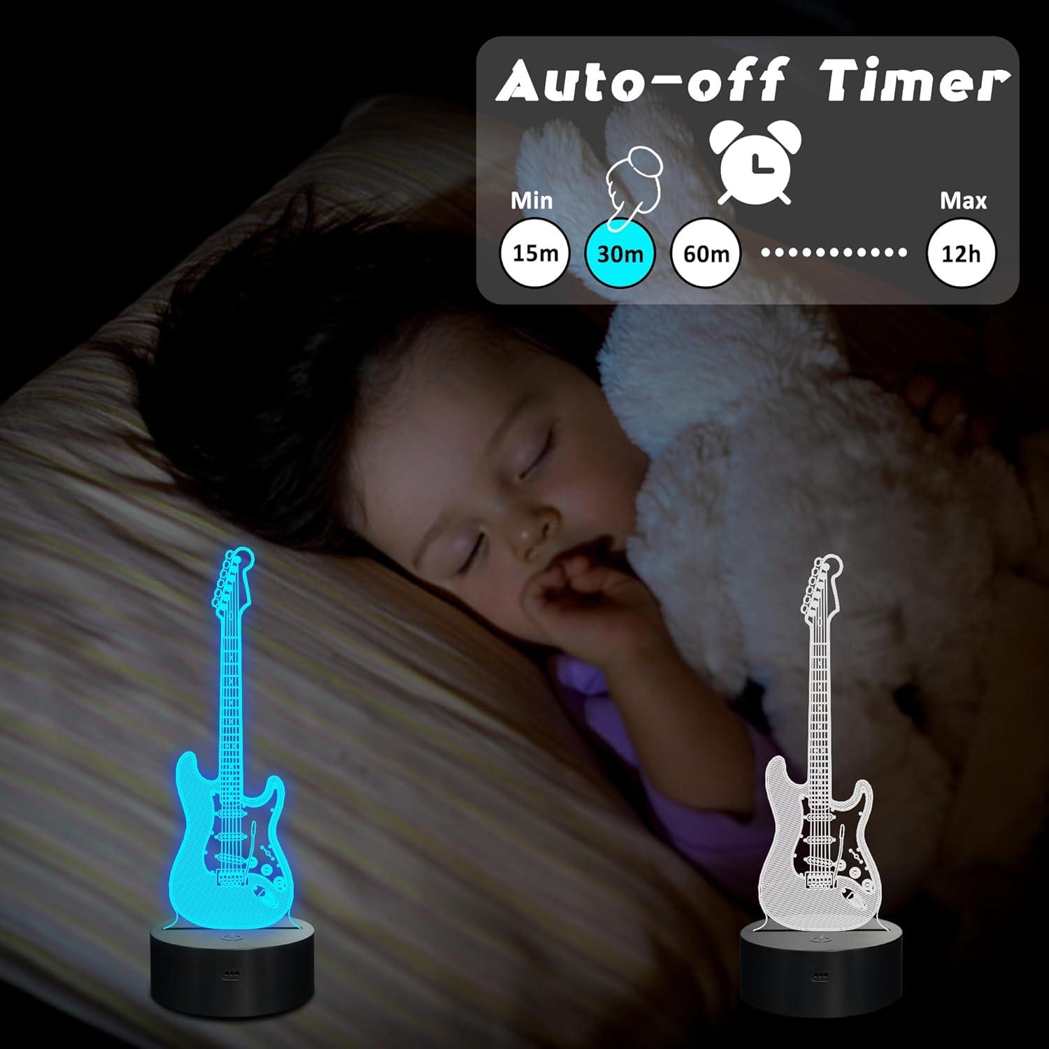 Luz Nocturna 3D LED Guitarra Eléctrica CoolGift Mart