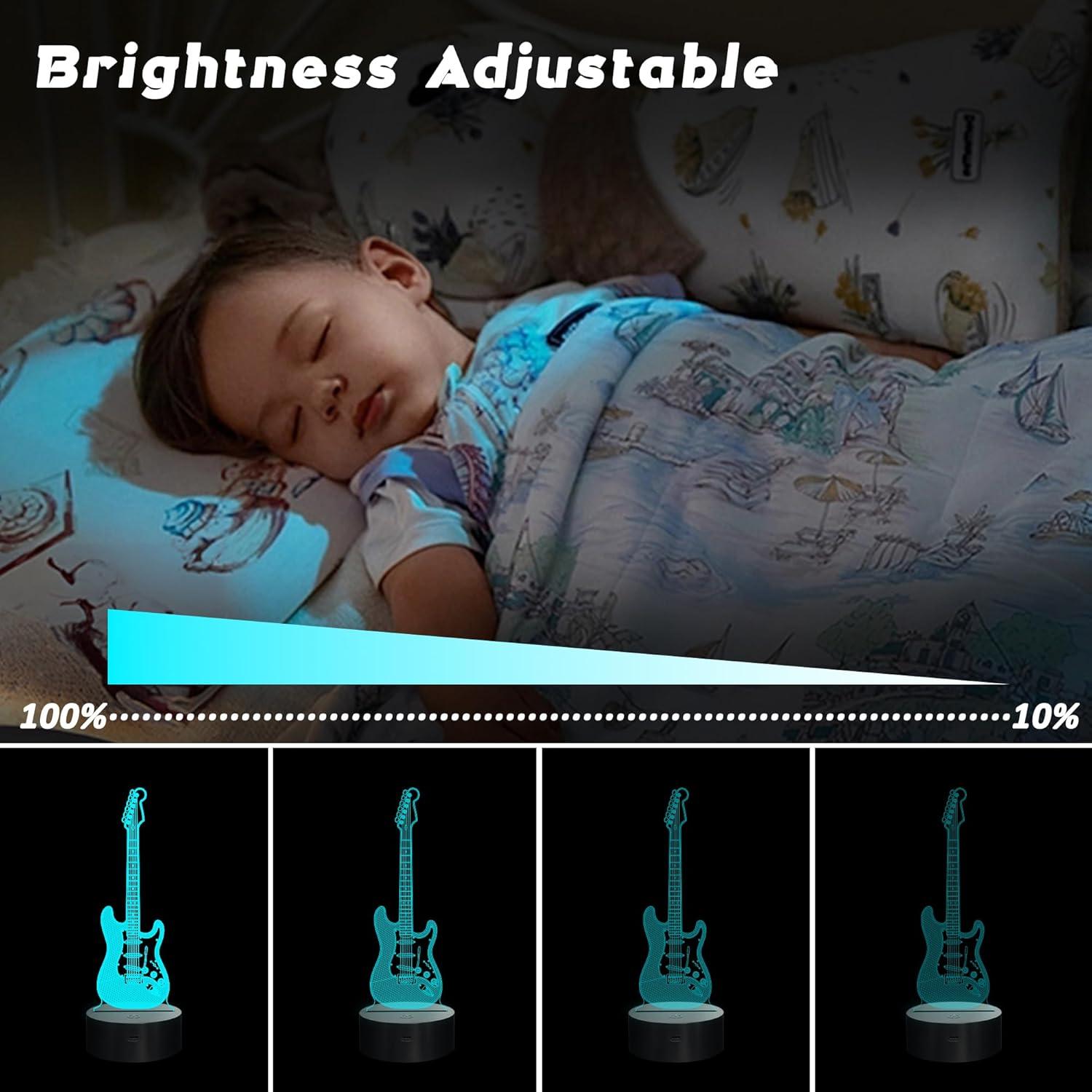 Luz Nocturna 3D LED Guitarra Eléctrica CoolGift Mart