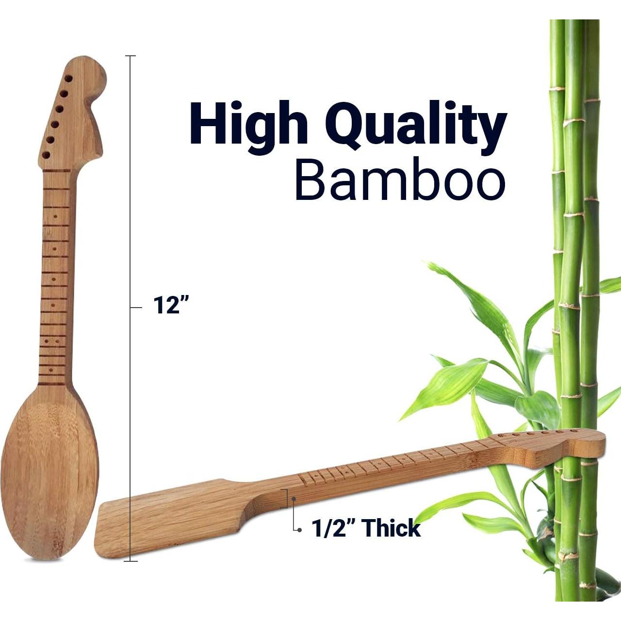 Juego de Utensilios de Cocina Musical Rise8 Studios - 4 Piezas de Bambú