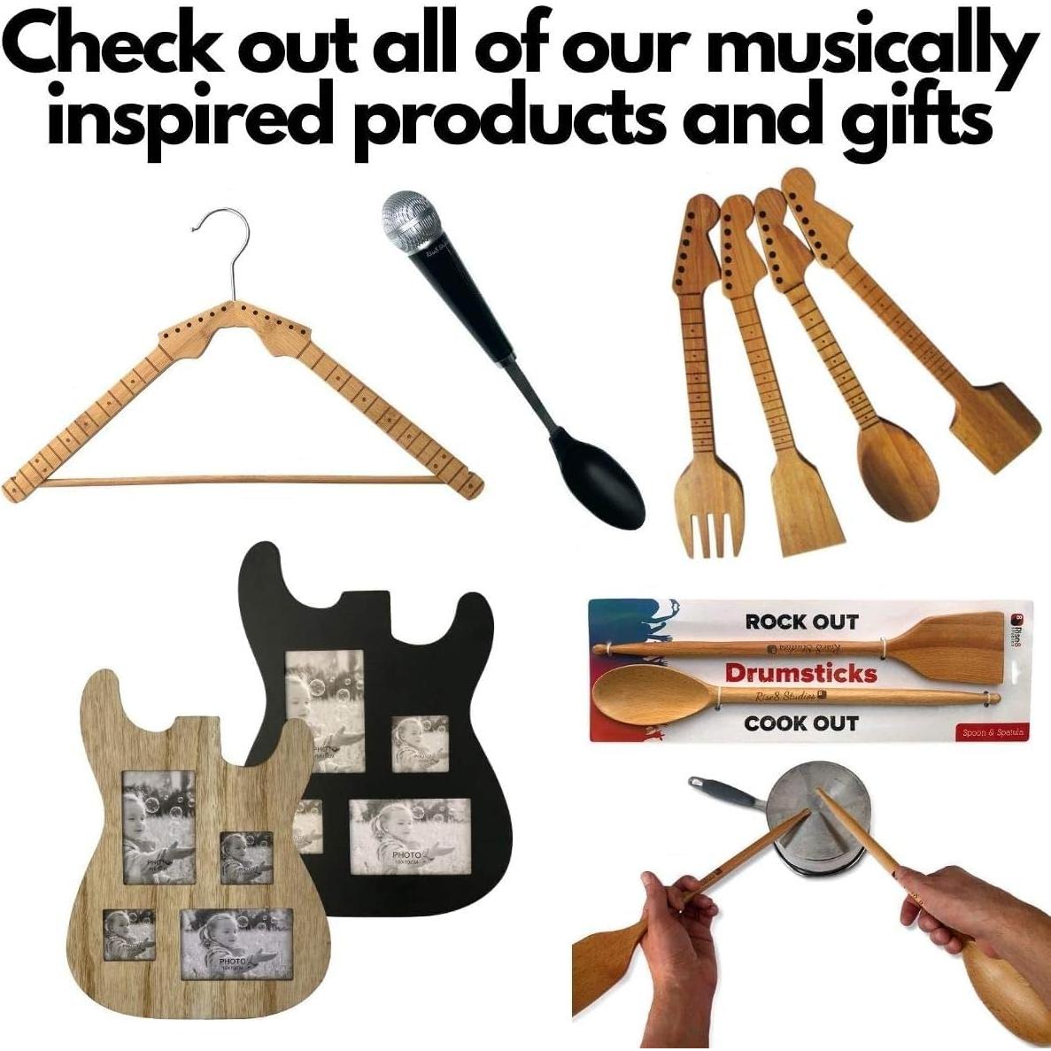 Juego de Utensilios de Cocina Musical Rise8 Studios - 4 Piezas de Bambú