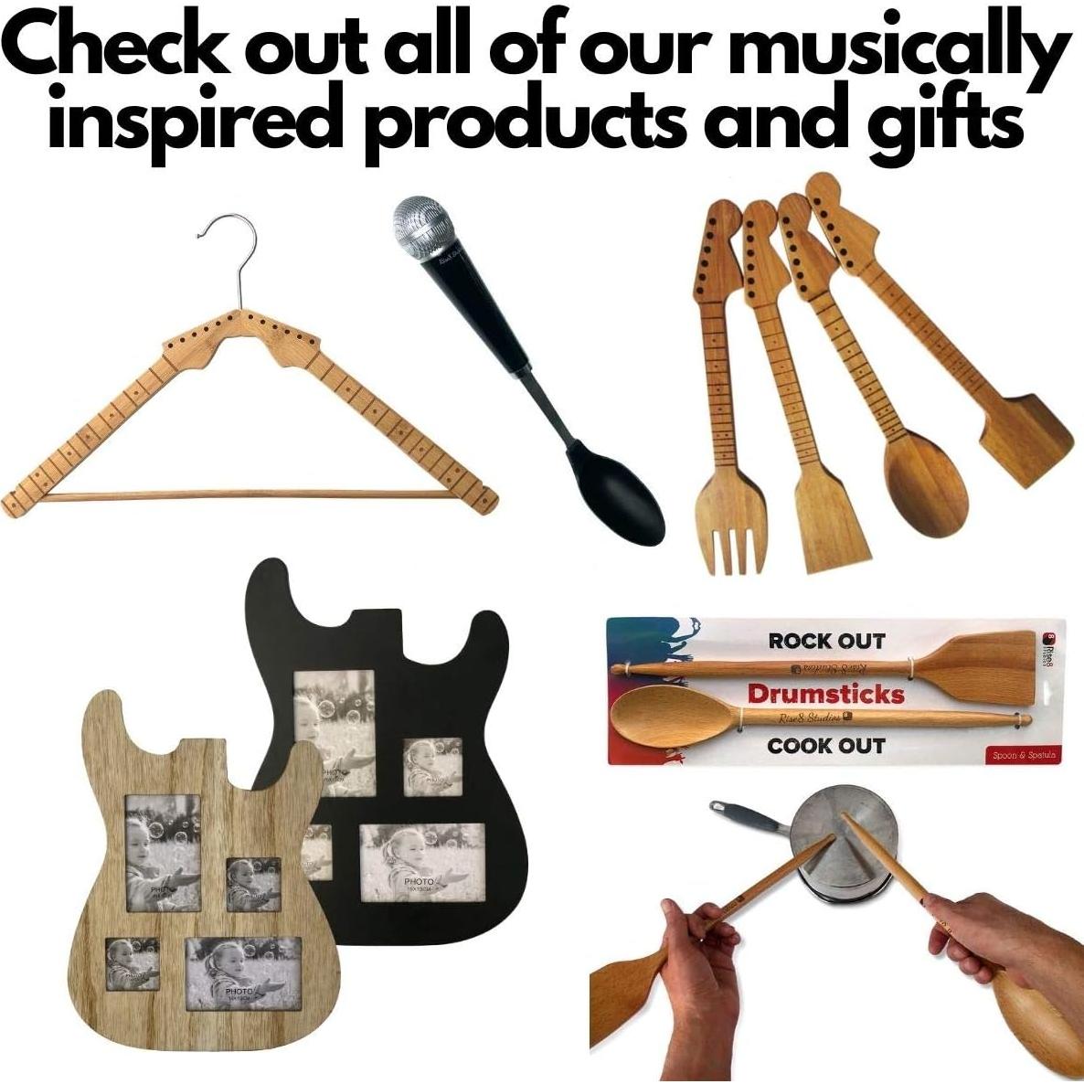 Juego de Utensilios de Cocina Musical Rise8 Studios - 4 Piezas de Bambú