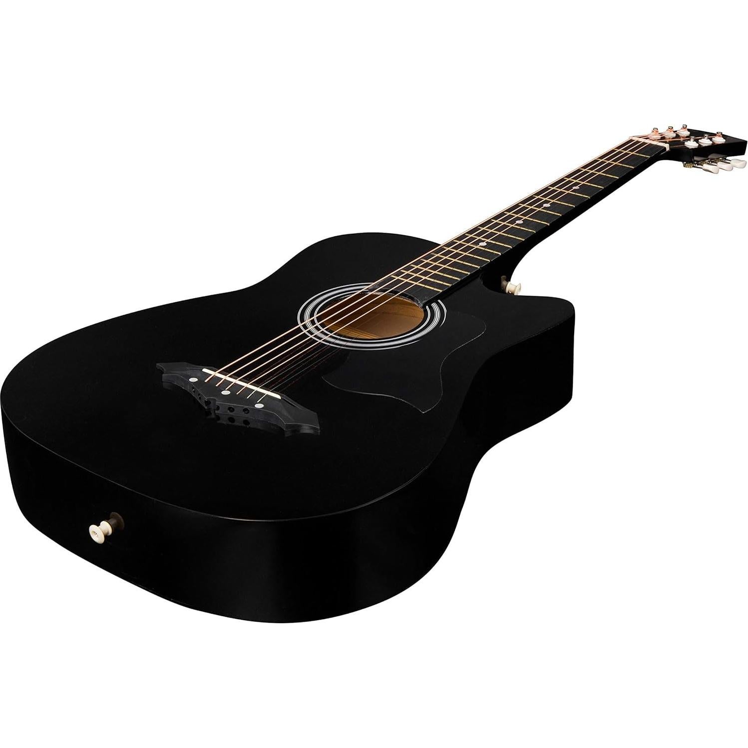 Guitarra acústica Joymusic JG-38C BK 96.5 cm negra para principiantes