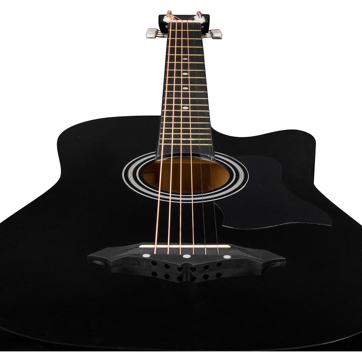 Guitarra acústica Joymusic JG-38C BK 96.5 cm negra para principiantes