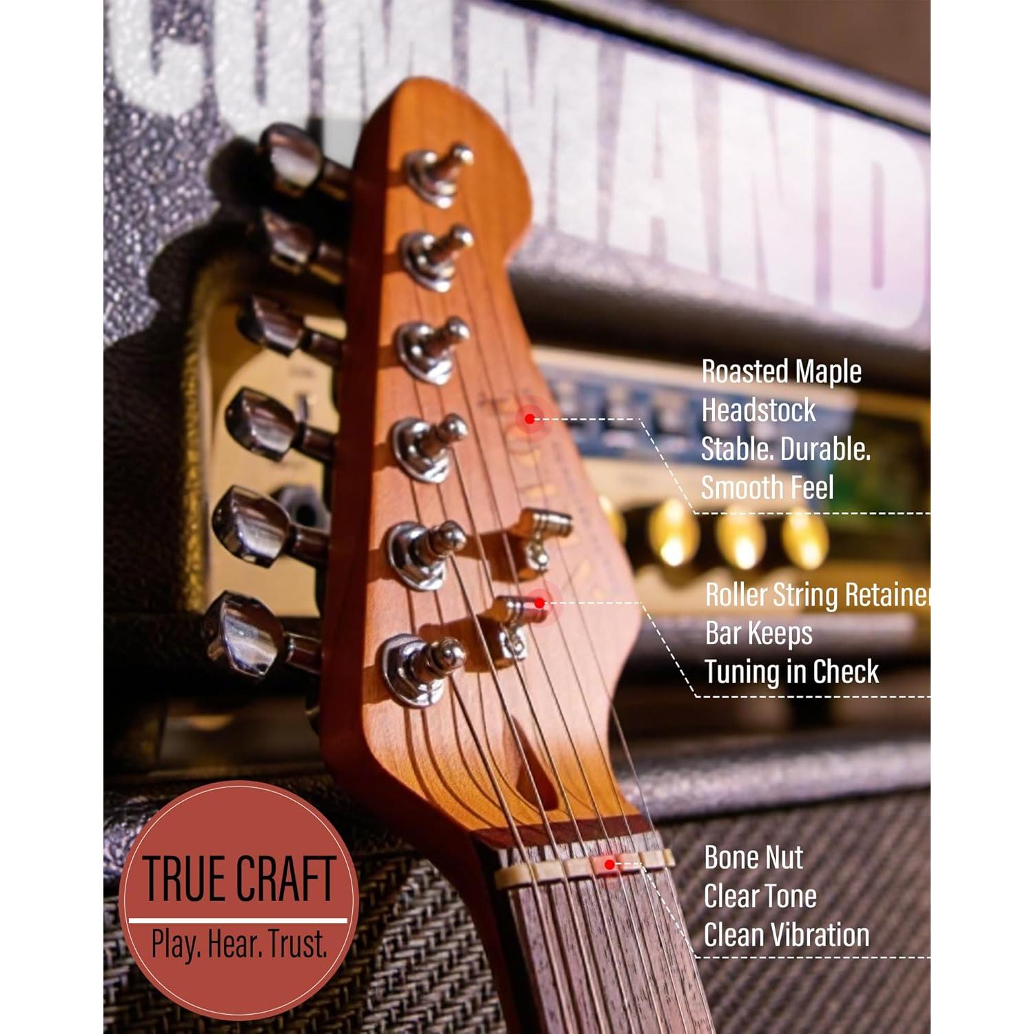 Guitarra Eléctrica AKLOT Stryde HSS con Amplificador y Accesorios