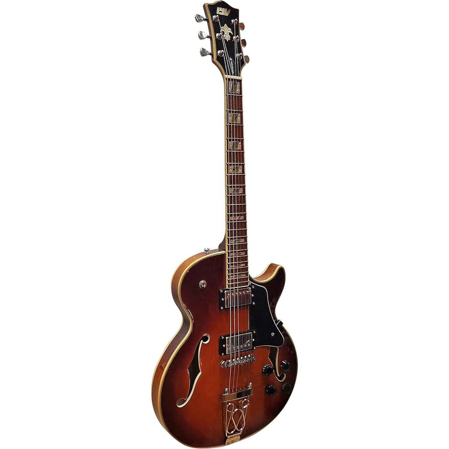 Guitarra Eléctrica Cuerpo Hueco Inyen IJZ-300 TSB 6 Cuerdas