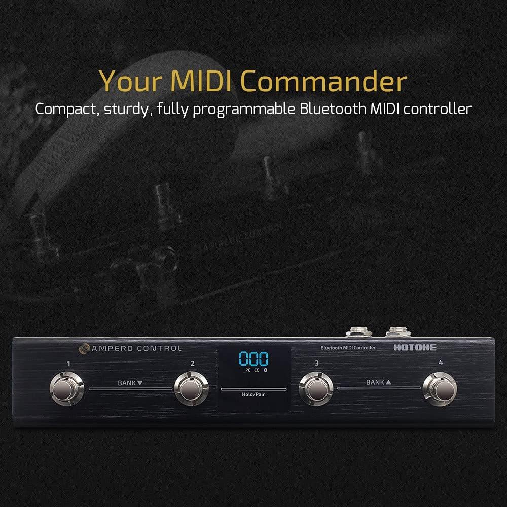 Controlador MIDI Hotone EC-4 Bluetooth 4 Botones Compacto