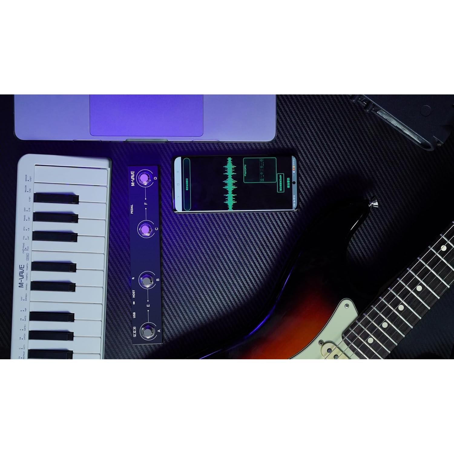 Controlador MIDI Inalámbrico M-VAVE Chocolate Plus 4 Botones