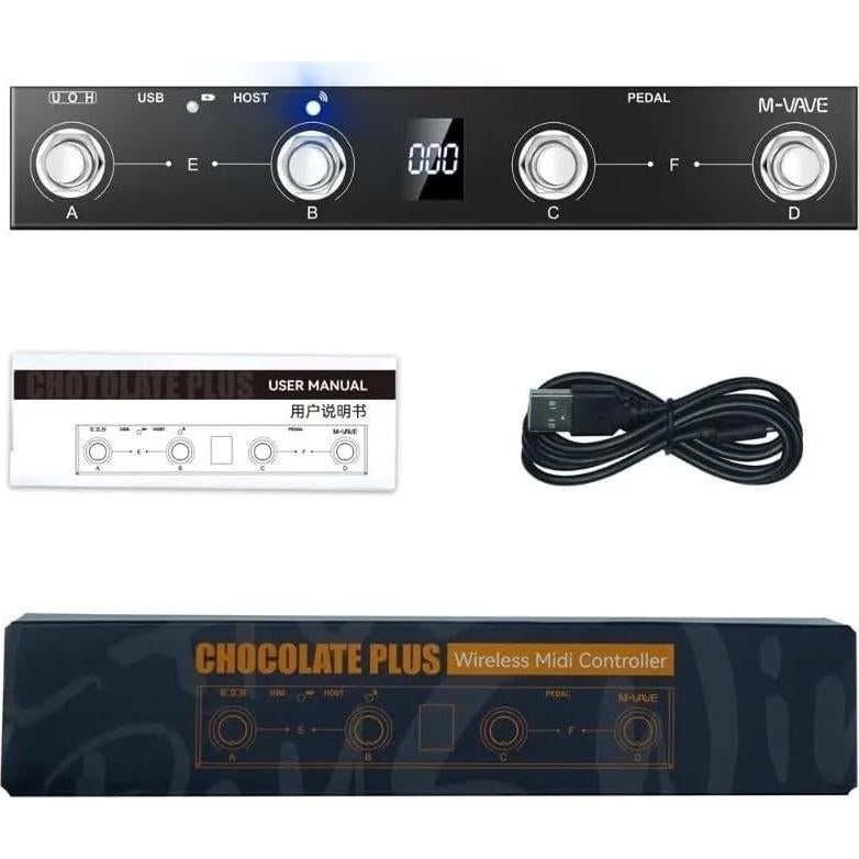 Controlador MIDI Inalámbrico M-VAVE Chocolate Plus 4 Botones