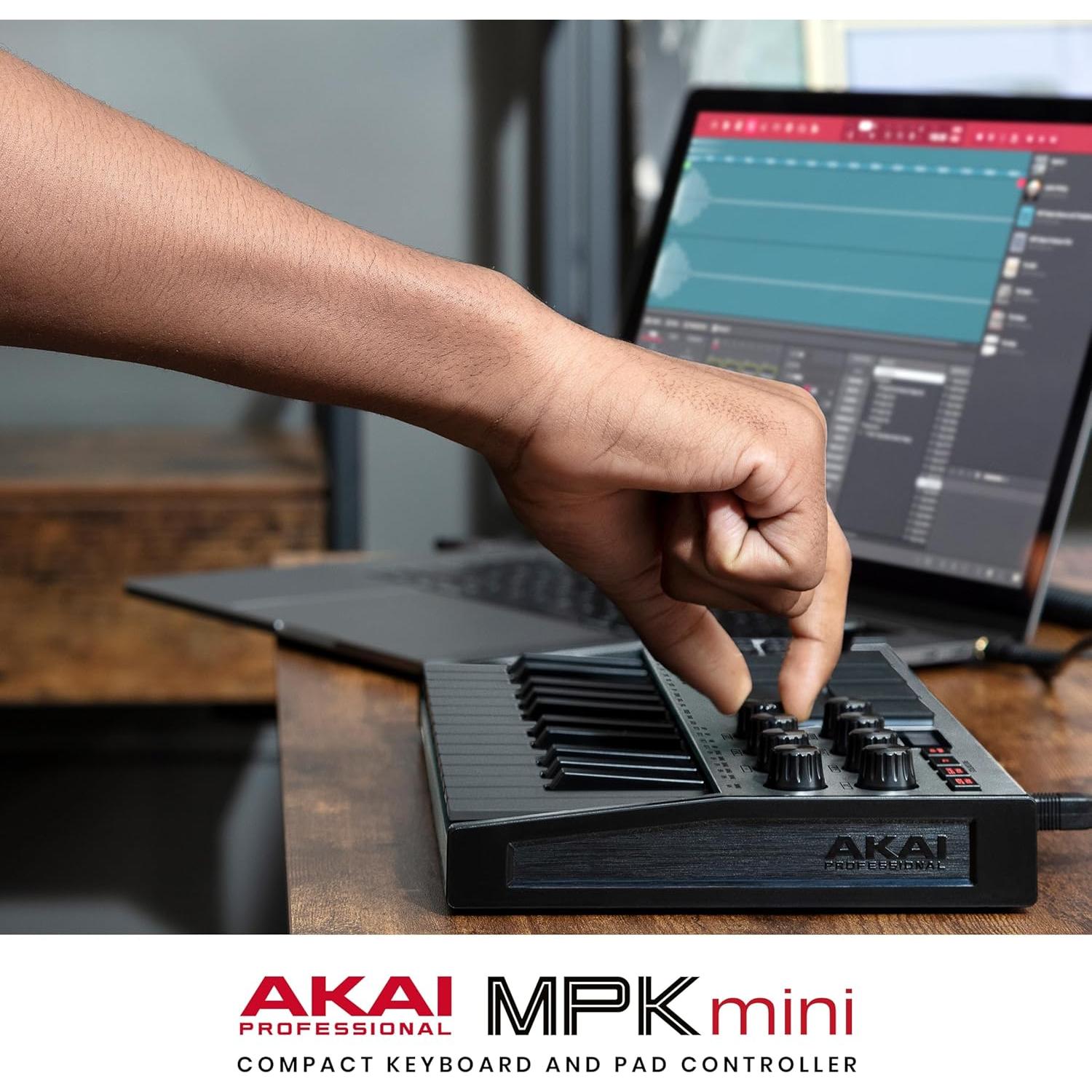 Controlador MIDI USB Akai MPK Mini MK3 25 Teclas Gris