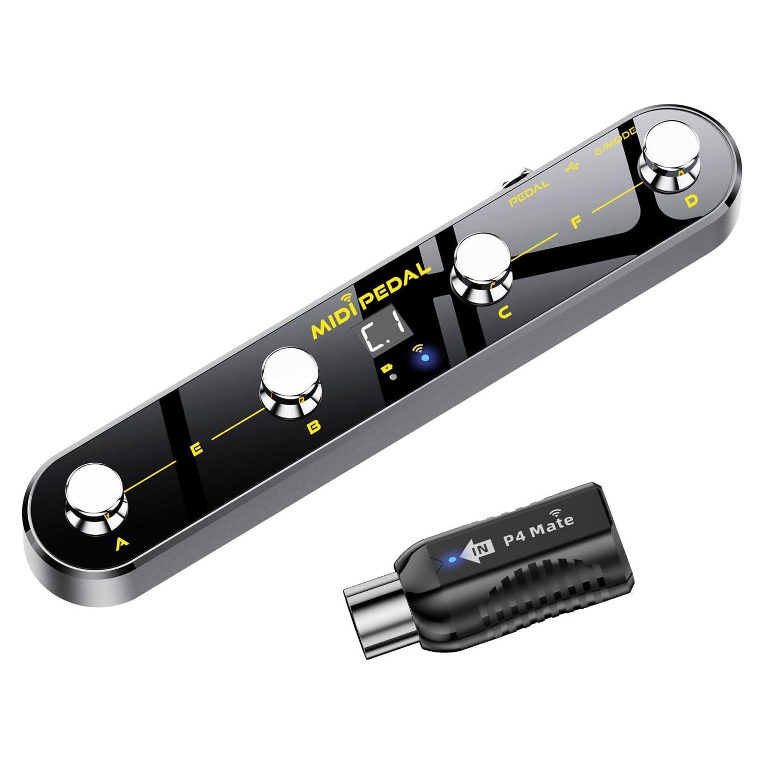 Controlador MIDI Inalámbrico P4+Mate con Pedal de Expresión
