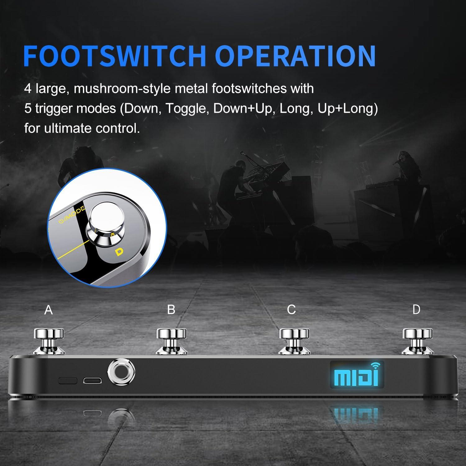 Controlador MIDI Inalámbrico P4+Mate con Pedal de Expresión