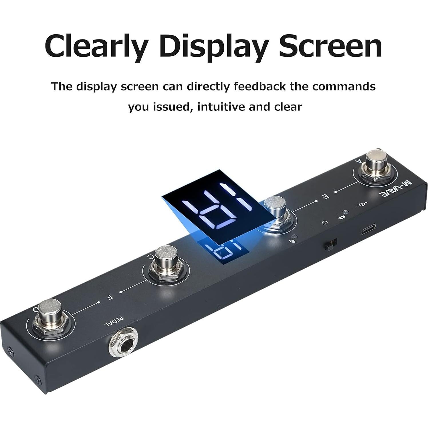 Controlador de Pedal MIDI Inalámbrico Btuty 4 Botones Recargable