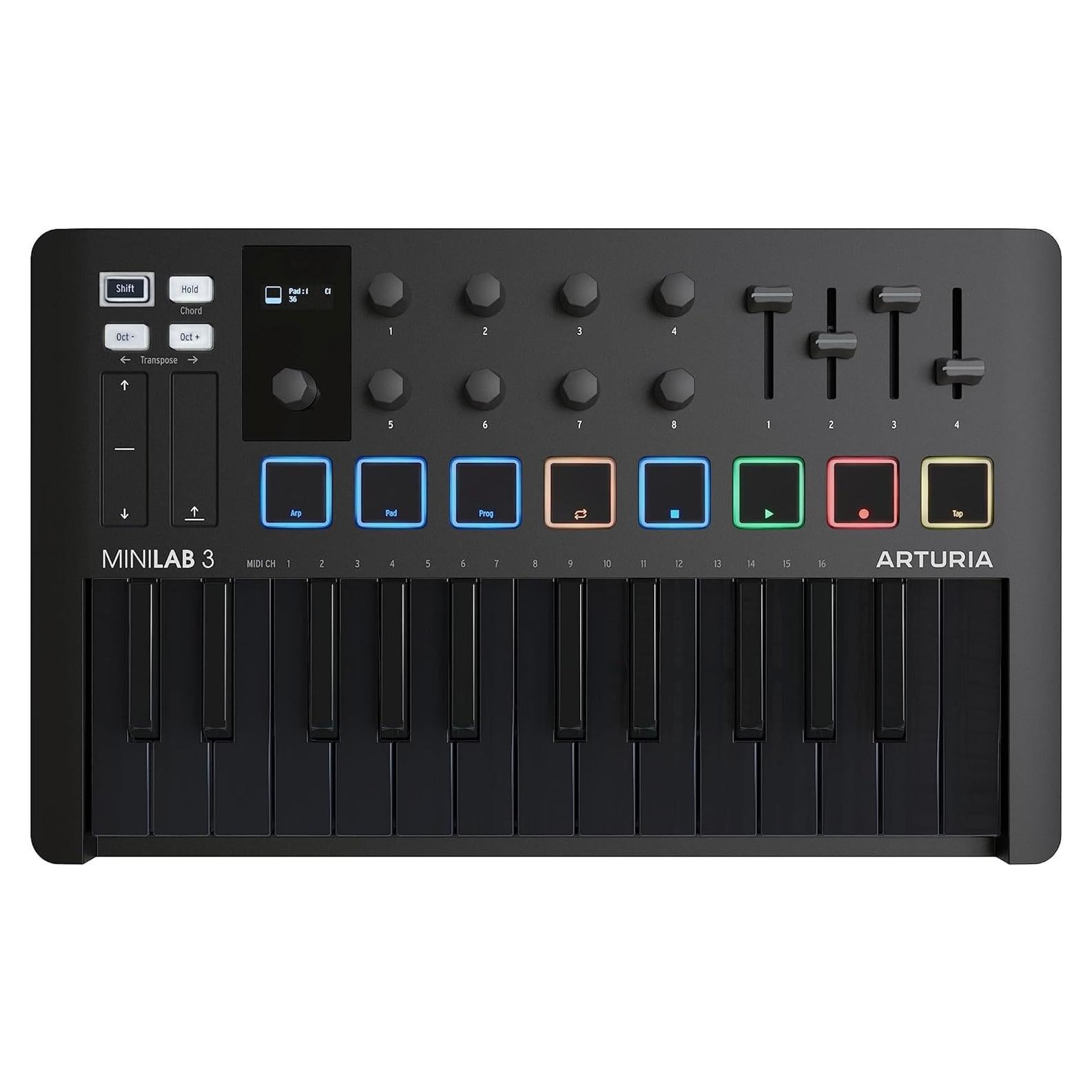 Controlador MIDI USB-C Arturia MiniLab 3 de 25 Teclas